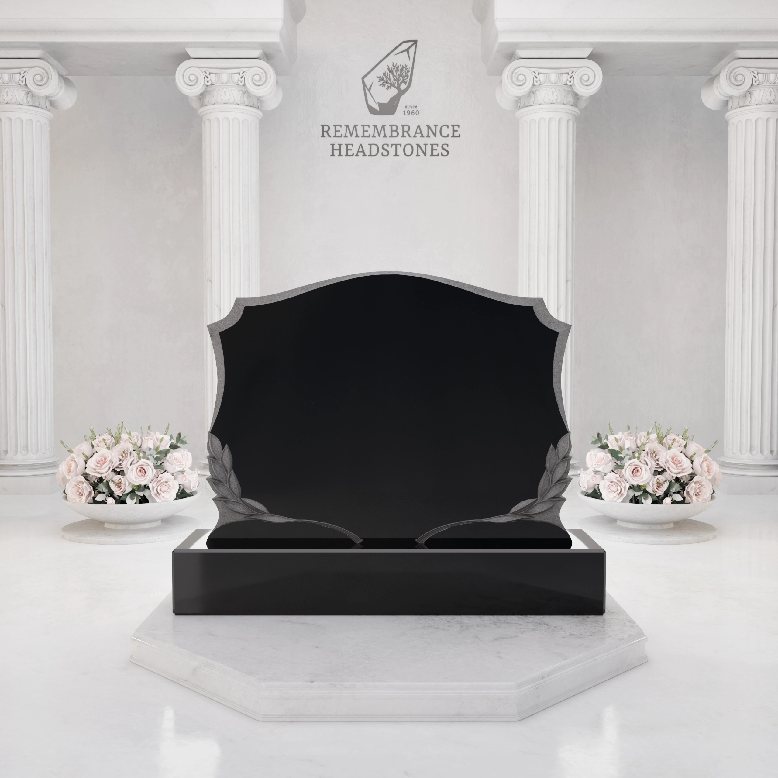 Luxury Hindu Companion Granite Headstone view 5