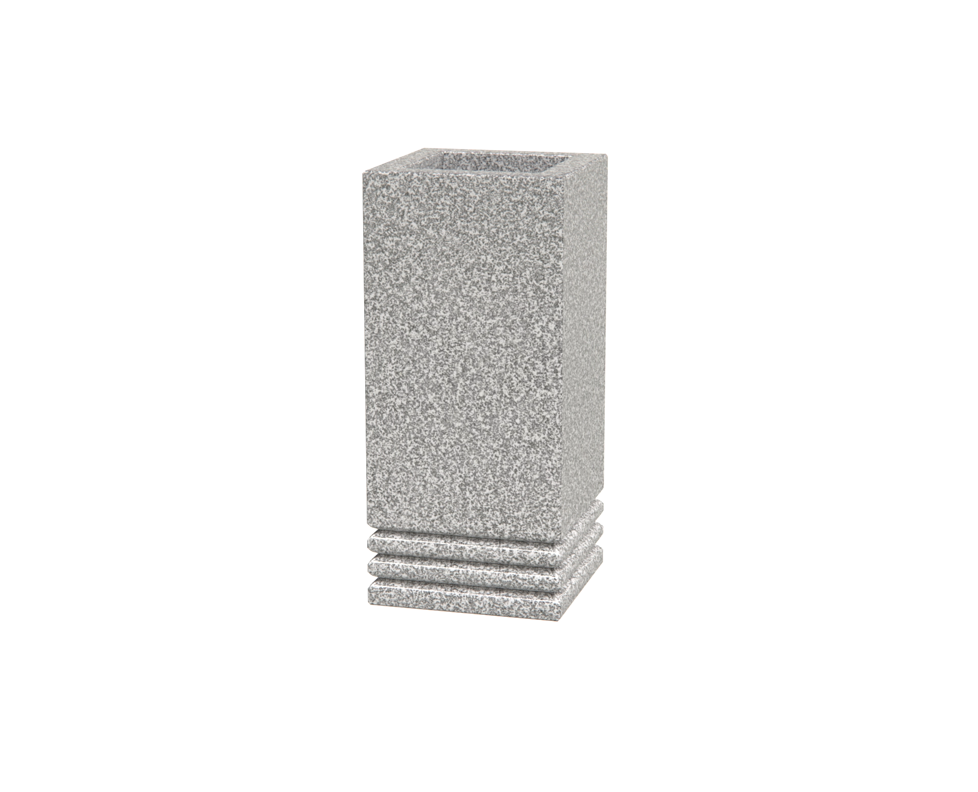 Luxury Marble Cemetery Vase with Stepped Plinth Base