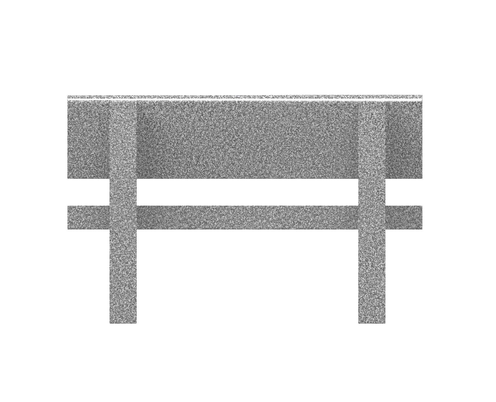 Premium Granite Memorial Bench with Inscribed Backrest view 2