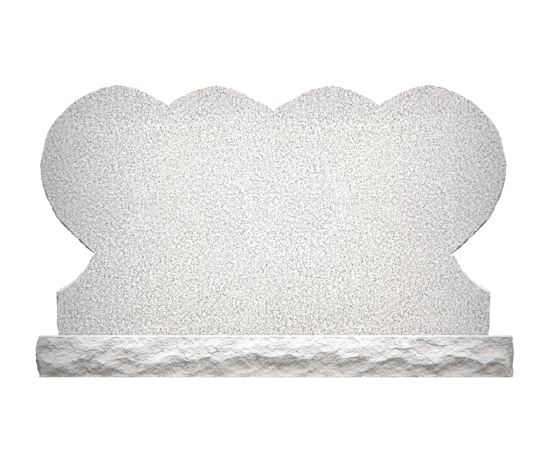 Luxury Double Heart Companion Granite Headstone view 3