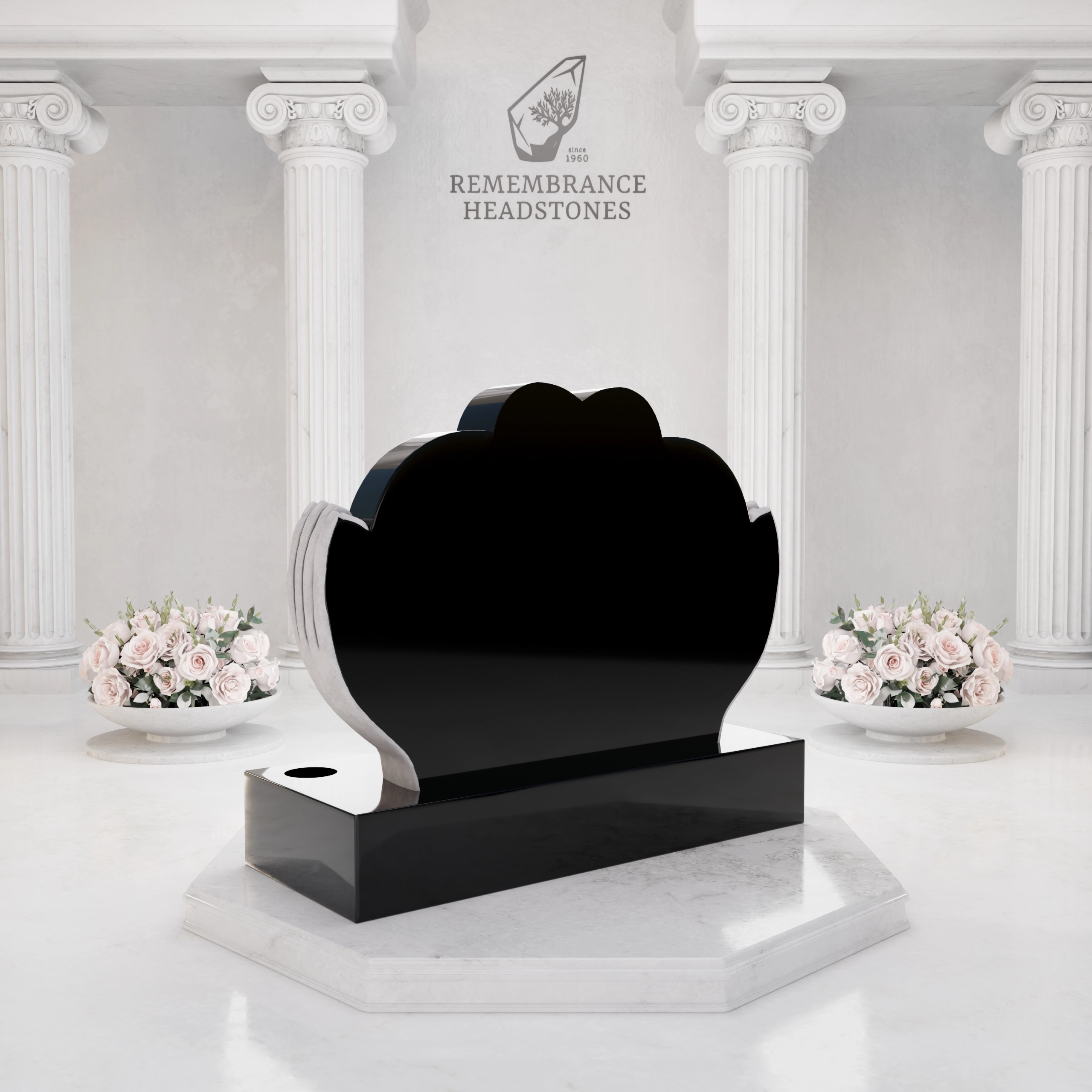 Luxury Heart in Caring Hands Memorial view 4