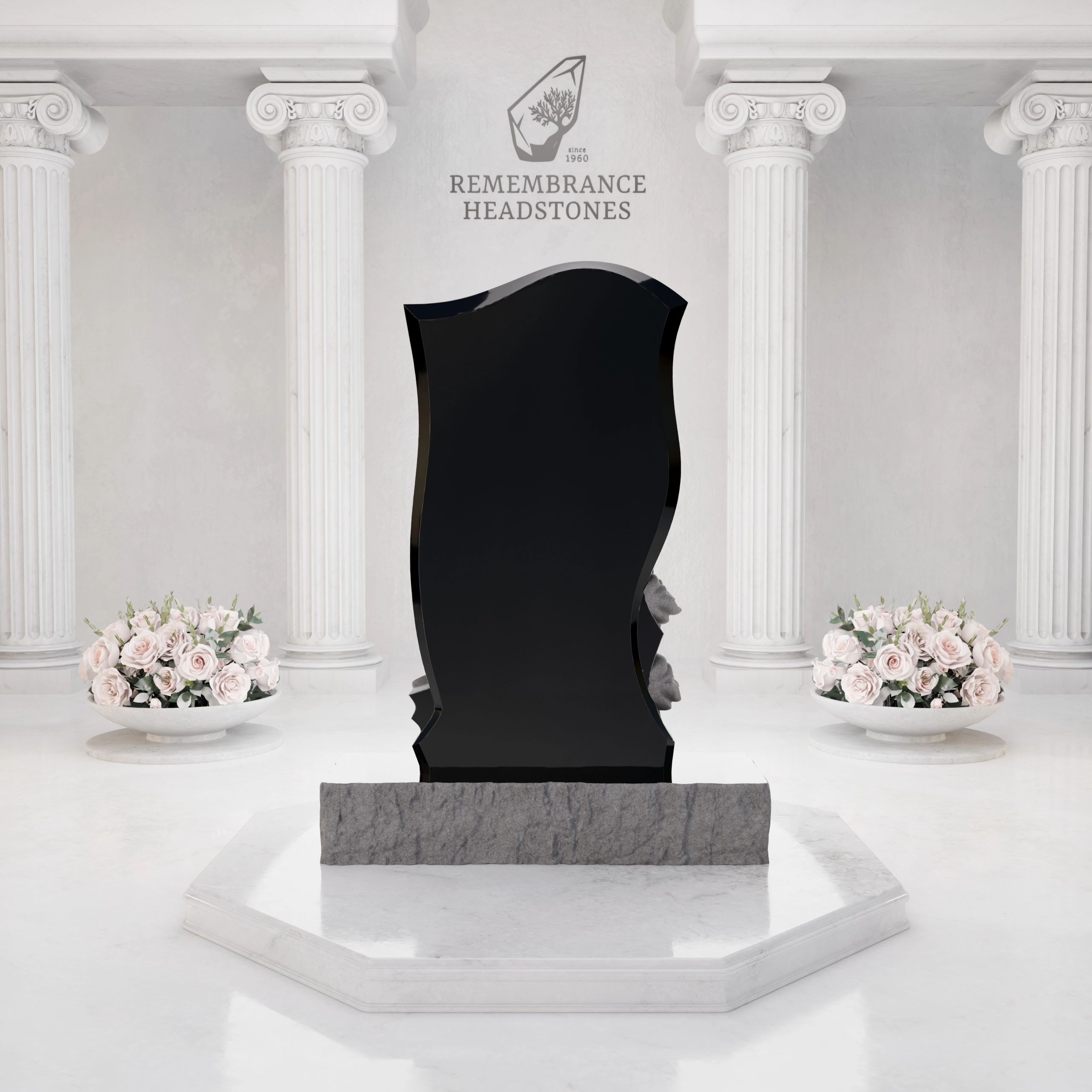 Premium Sculpted Rose Special Shape Memorial view 5