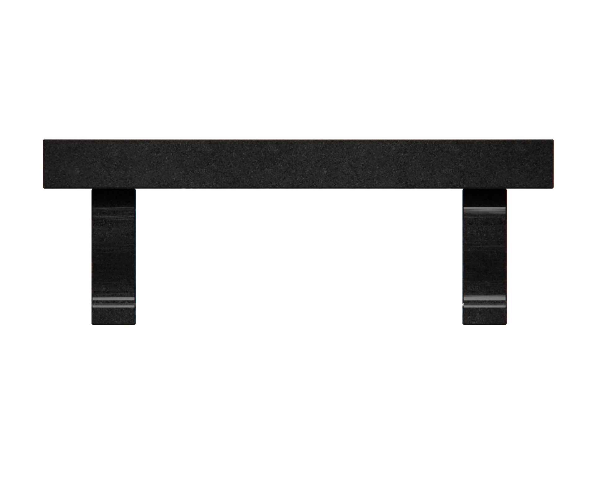 Premium Companion Granite Memorial Bench with Carved Pedestal Legs & Family Name Panel view 2