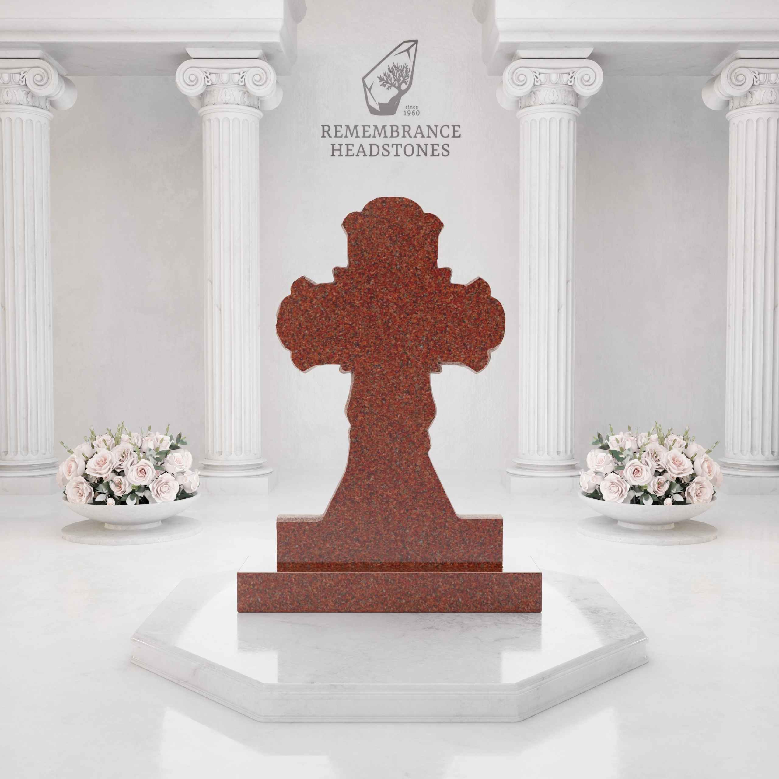 Luxury Orthodox Cross Granite Headstone view 5