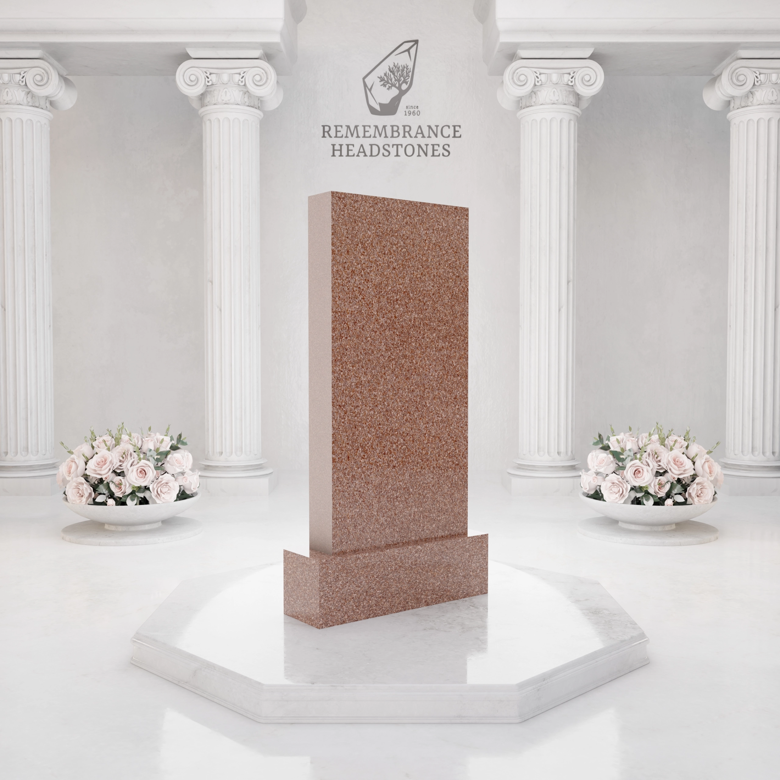 Luxury Upright Granite Monument — Mosque Engraving view 4