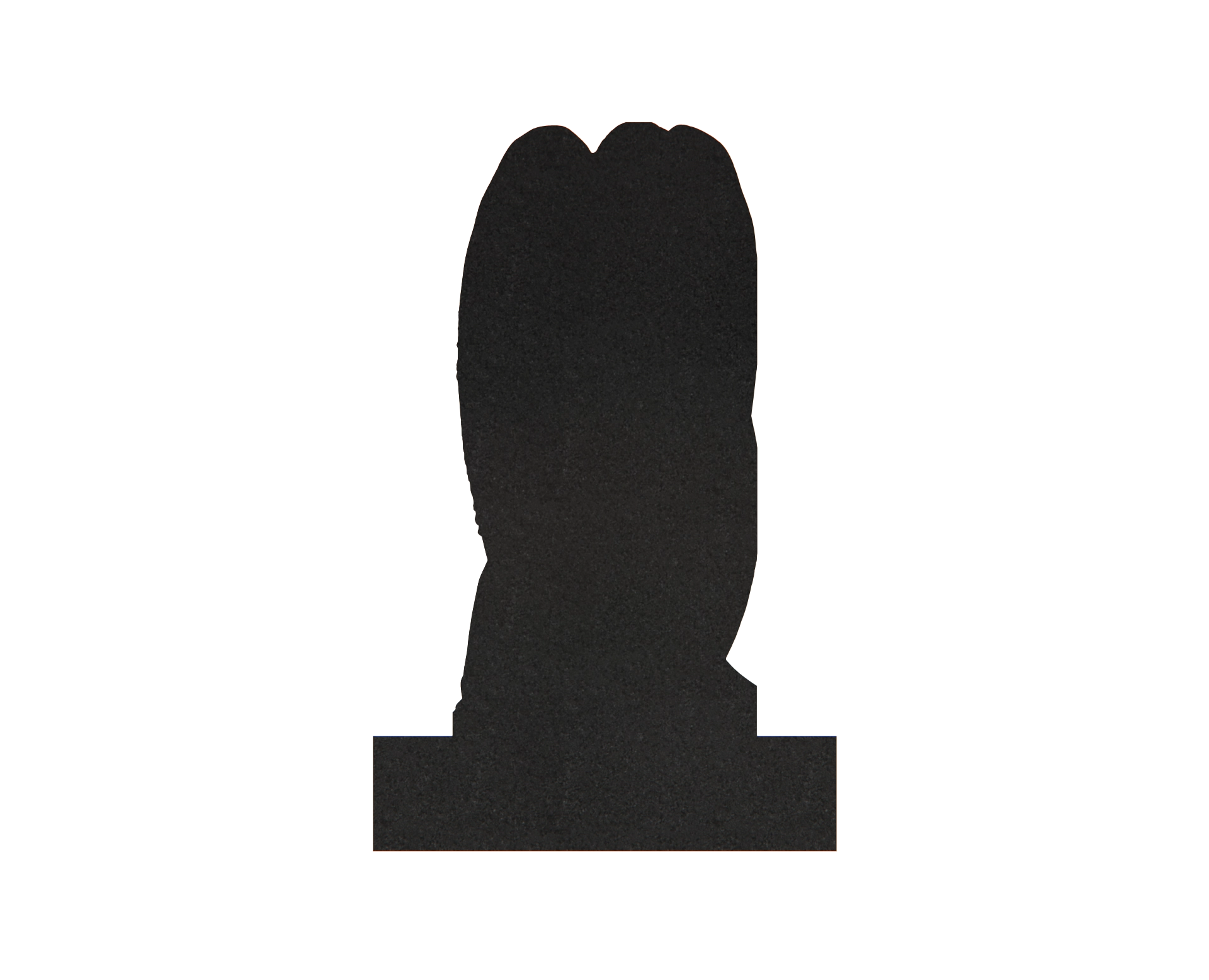 Luxury Angel-Embrace Upright Headstone with Oval Tablet view 2