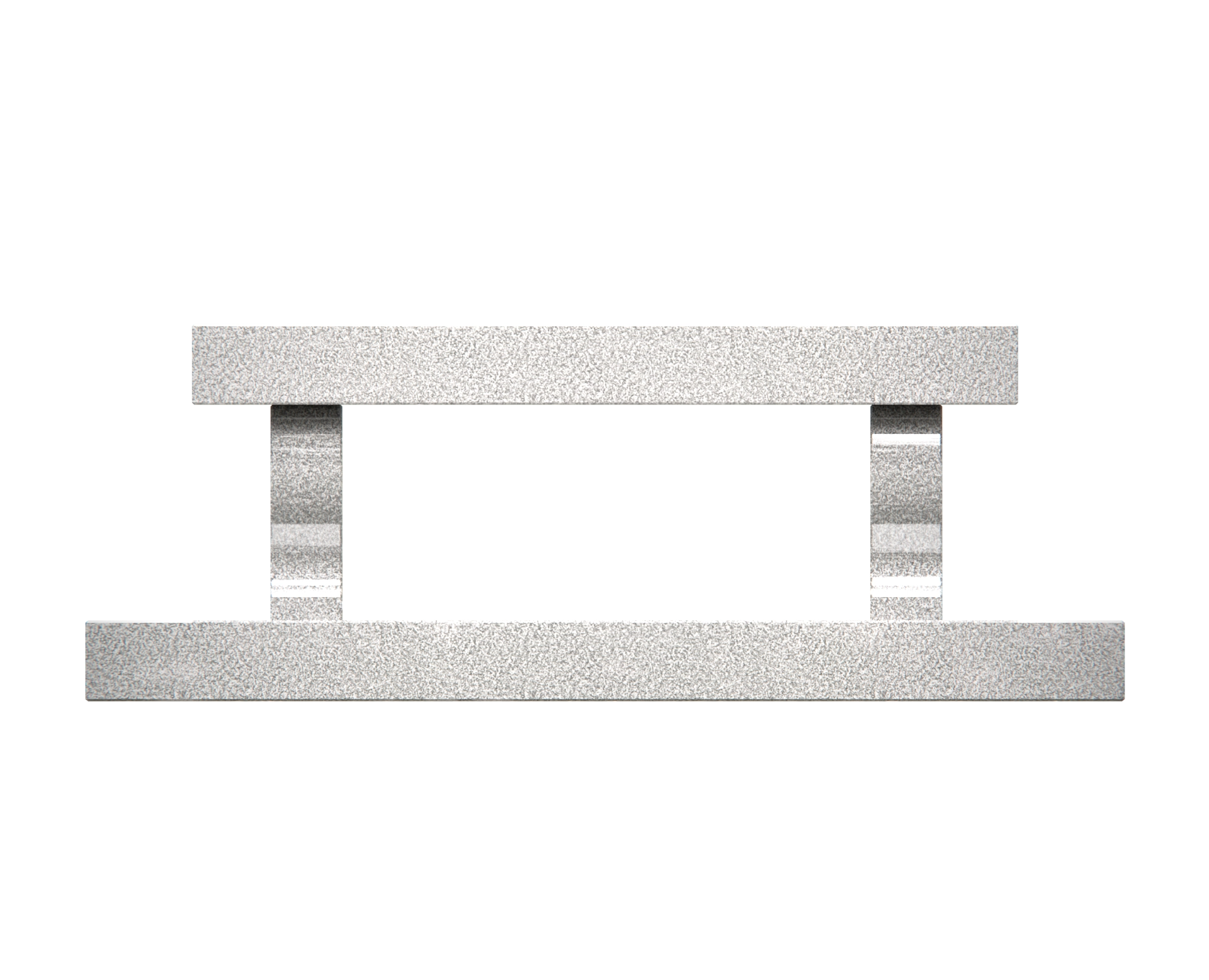 Lux Companion Memorial Bench with Twin Pedestals & Dove Motif view 2