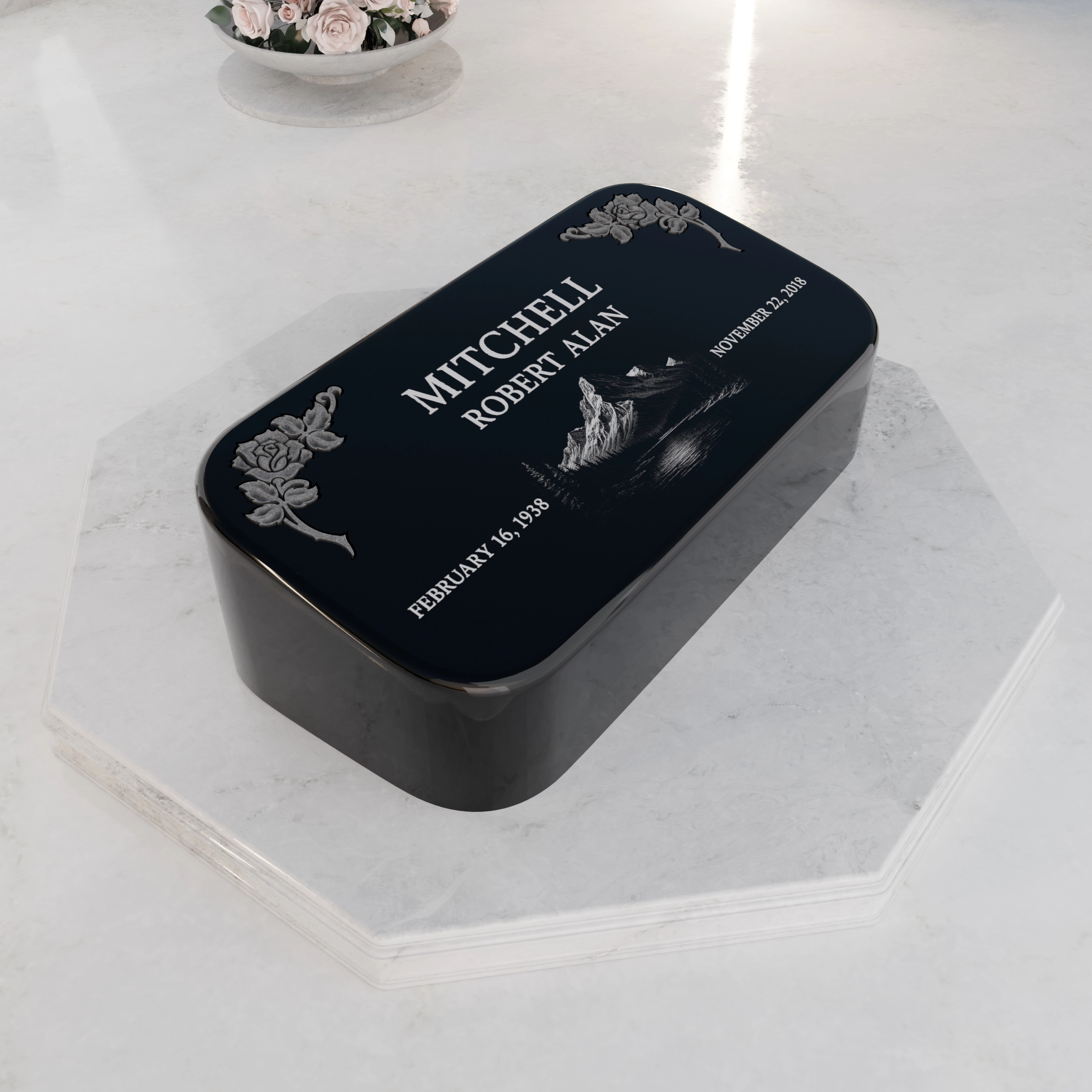 Luxury Pillow-Top Granite Grave Marker view 4