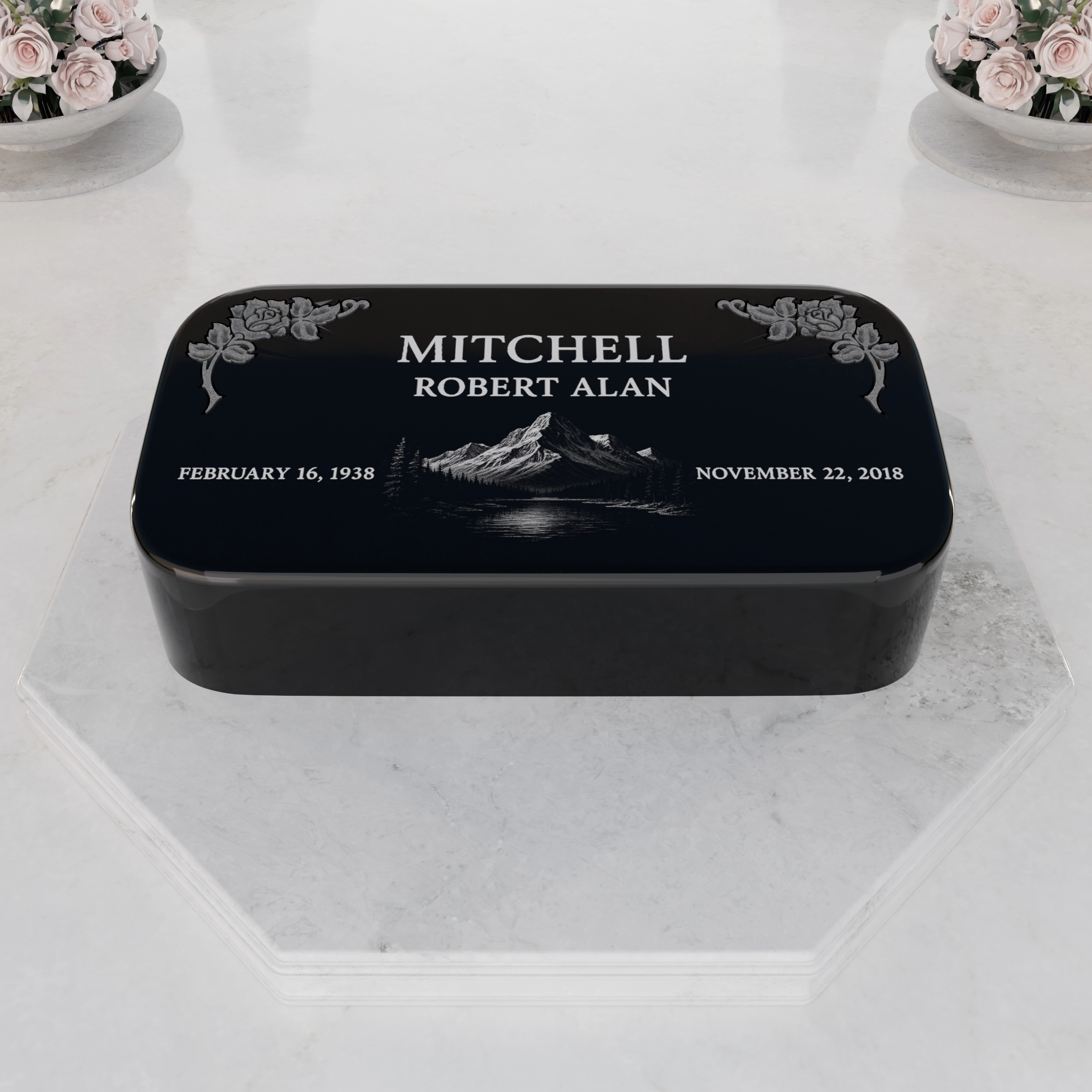 Luxury Pillow-Top Granite Grave Marker view 2