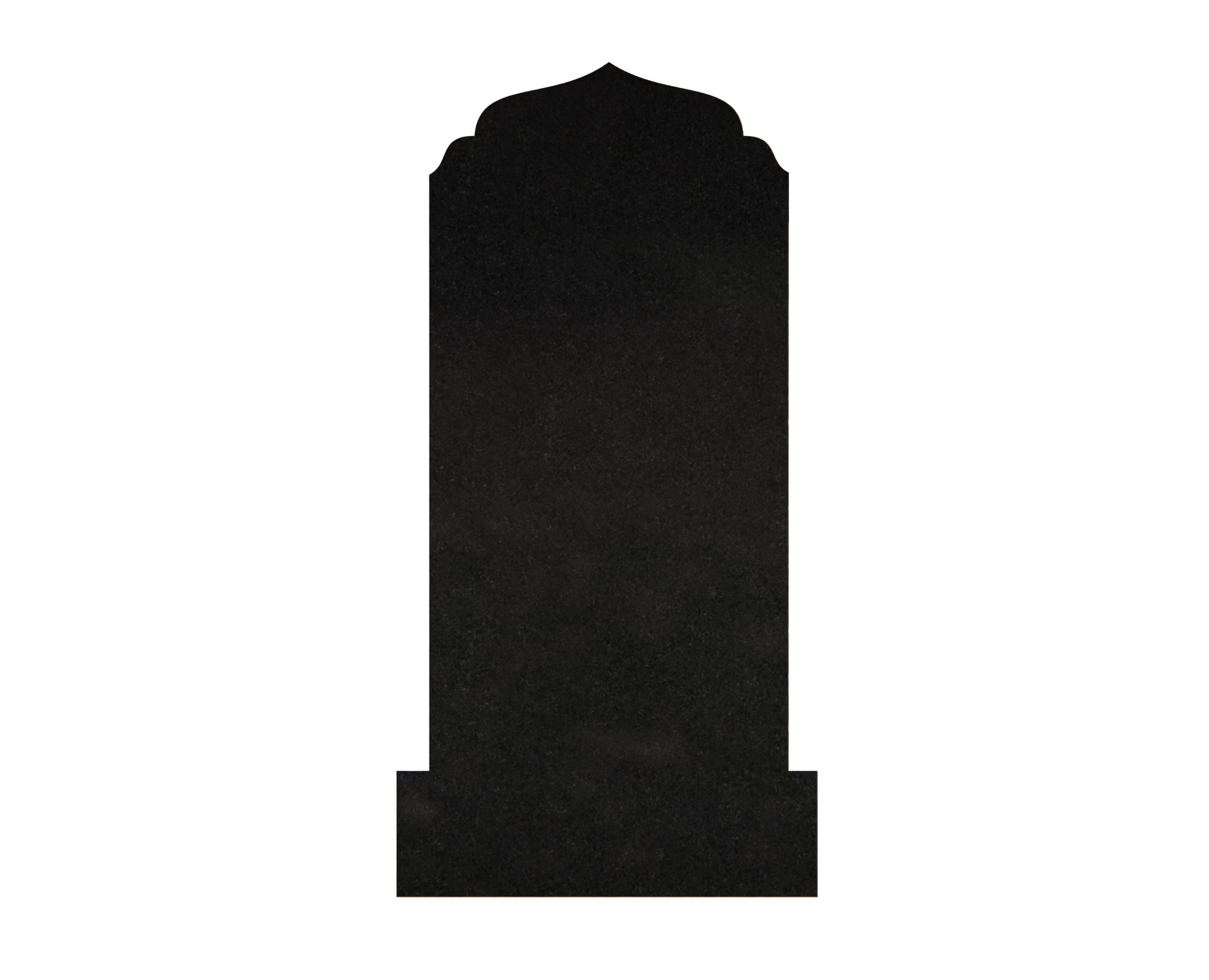 Premium Upright Granite Headstone — Mosque Relief Panel & Crescent view 2