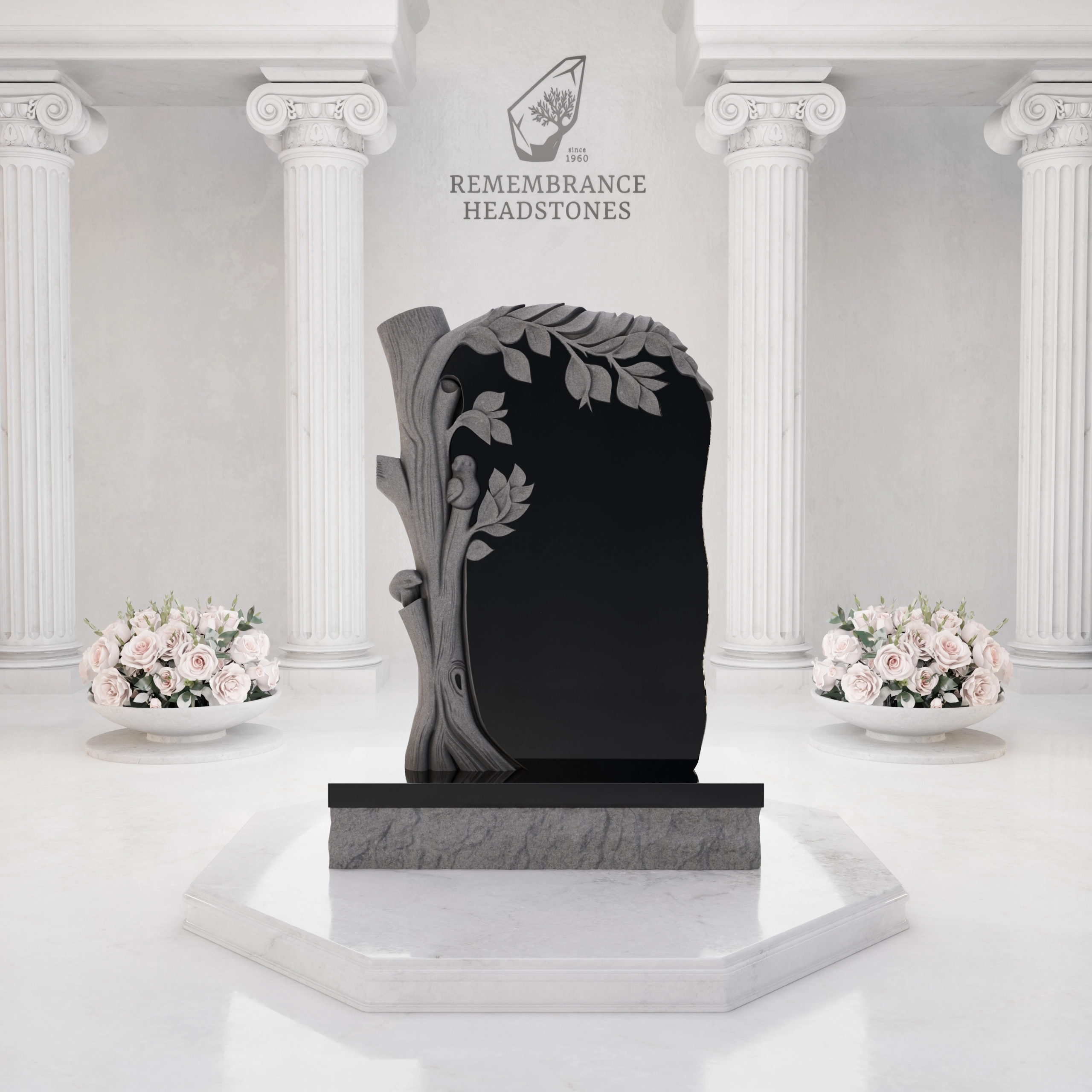 Premium Tree of Honor Special Shape Granite Memorial view 3