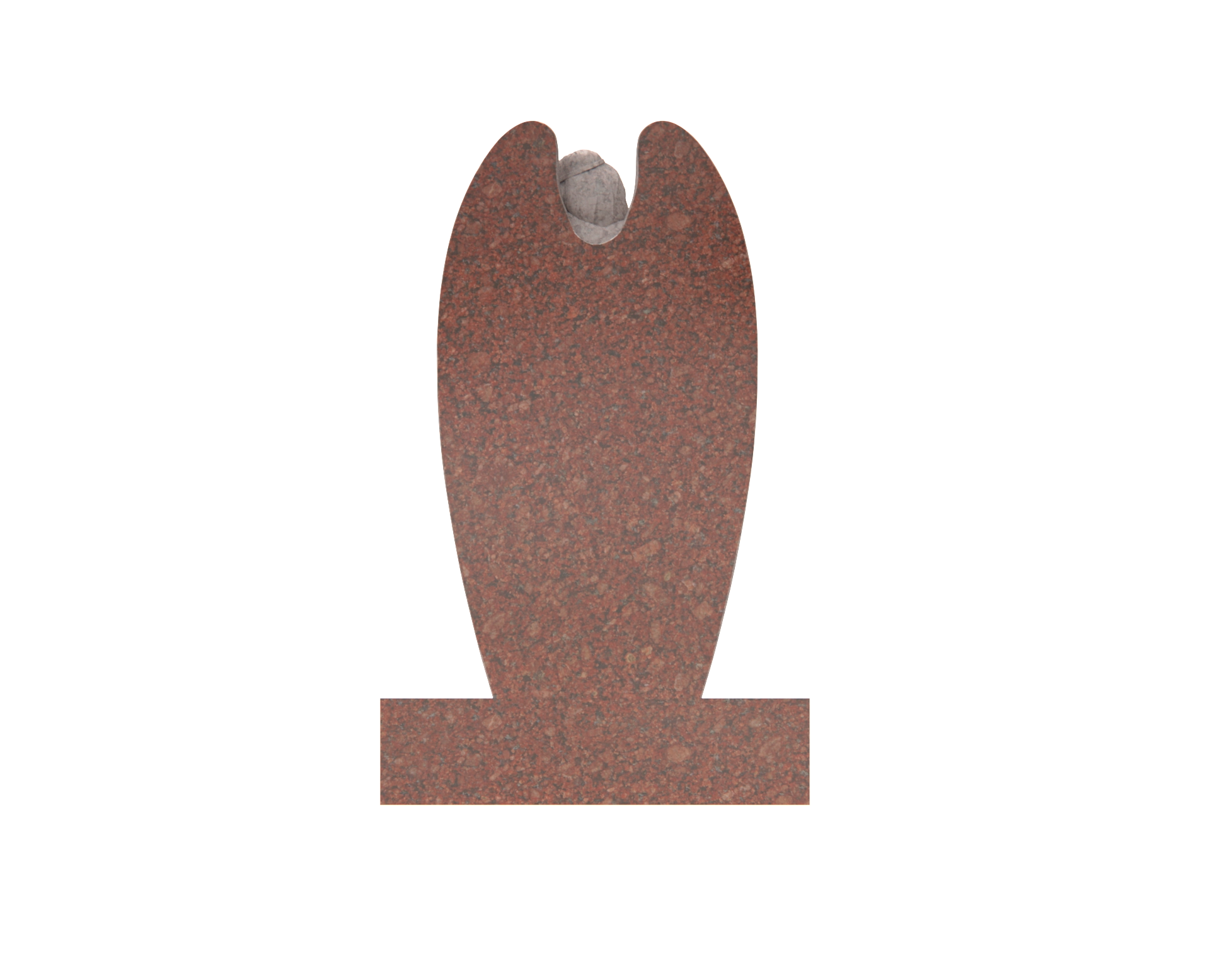 Luxury Upright Angel Embrace Granite Headstone view 2