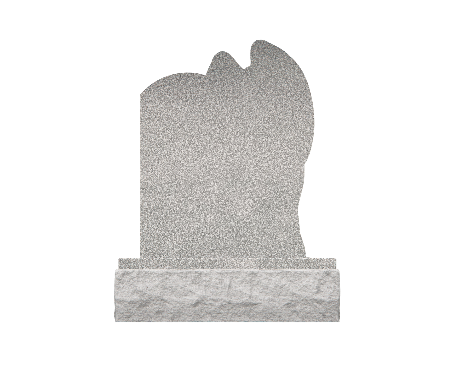 Premium Custom Granite Headstone — Angel Embrace with Asymmetric Arch view 2