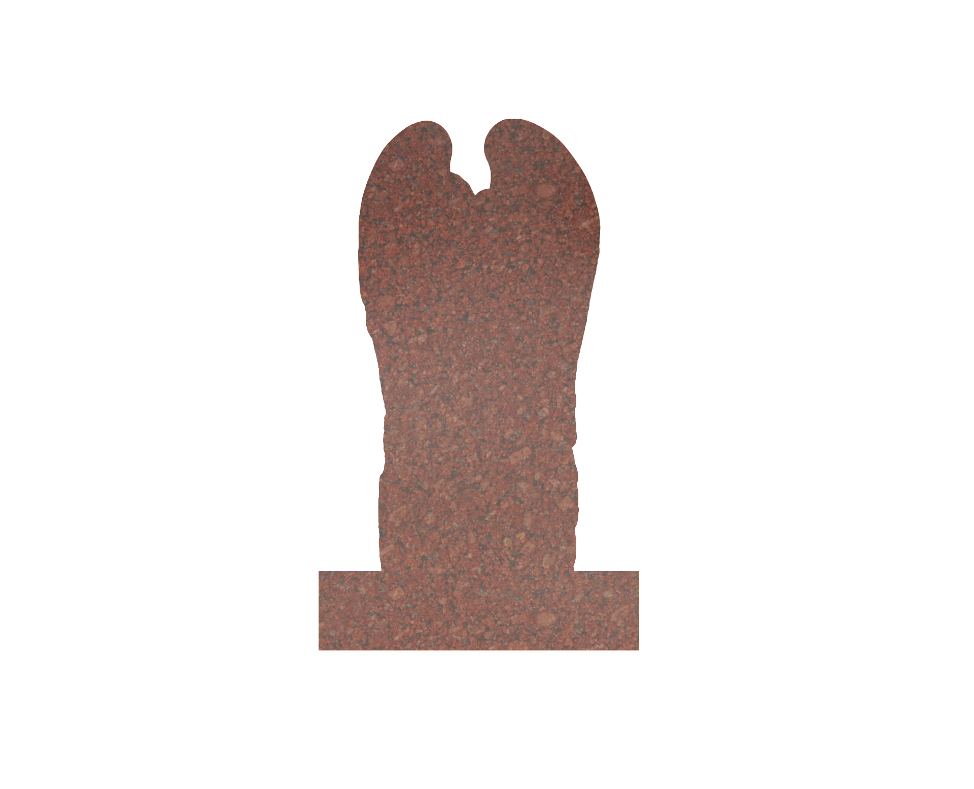 Luxury Special-Shape Granite Headstone — Angel Embrace with Cross & Doves view 2