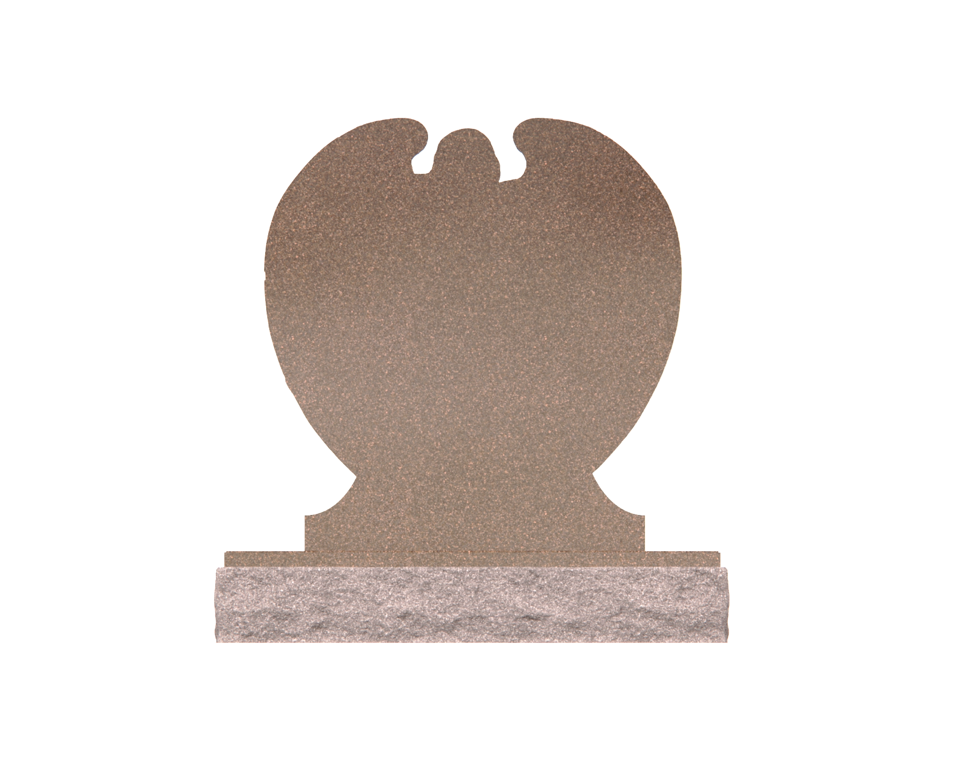 Luxury Heart-Shaped Granite Monument — Guardian Angel Companion view 2
