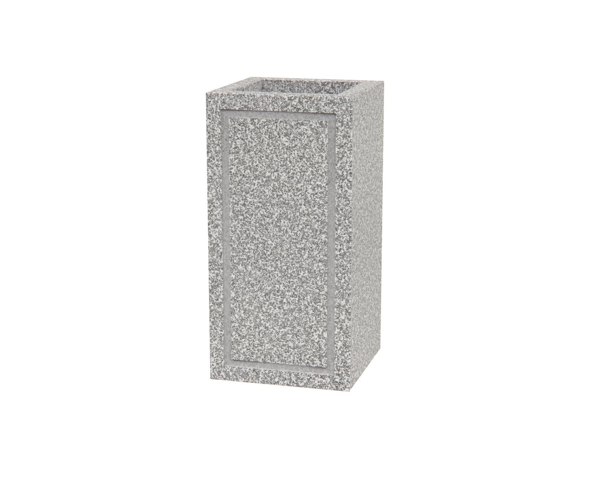 Luxury Granite Cemetery Vase with Engraved Border Pane