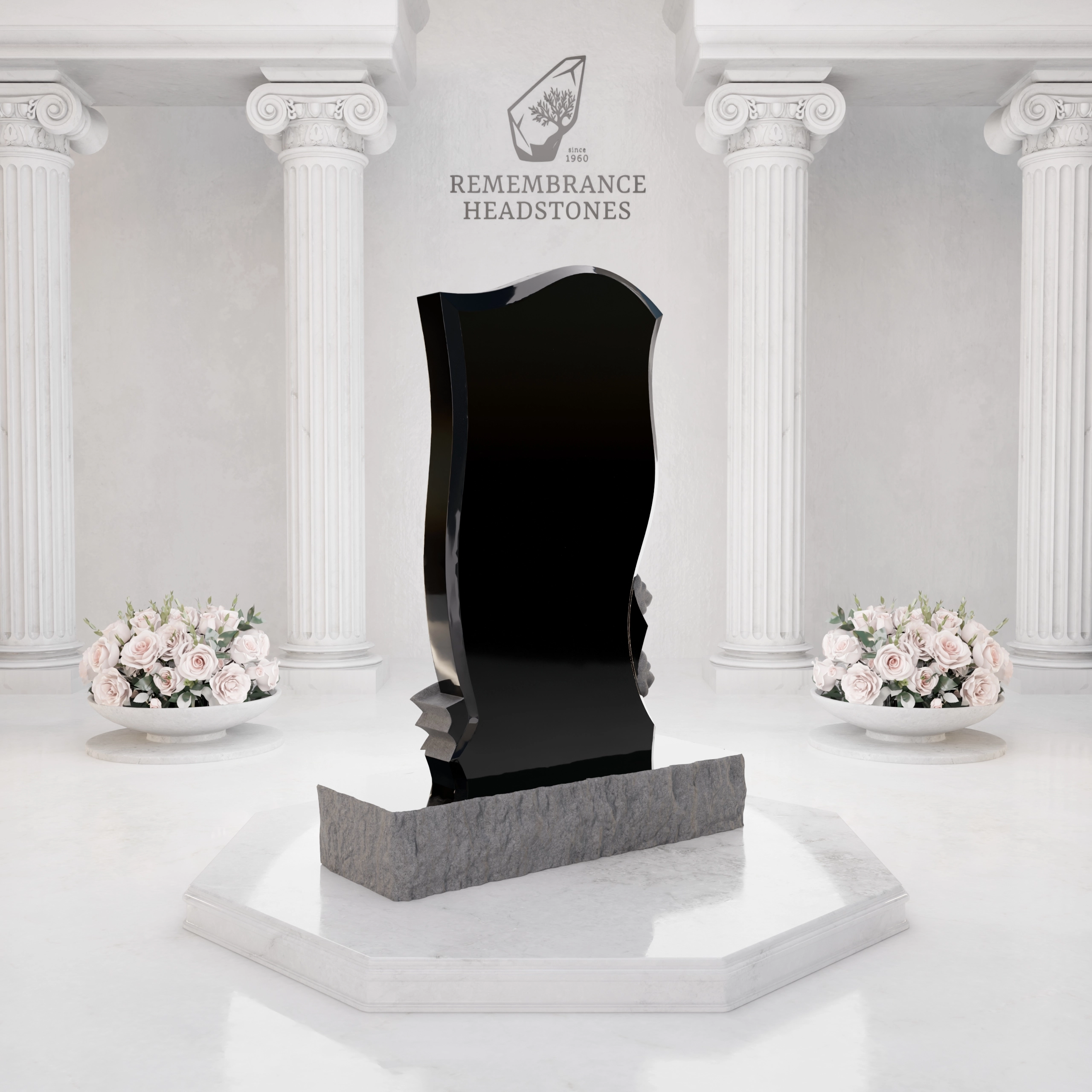 Premium Sculpted Rose Special Shape Memorial view 4