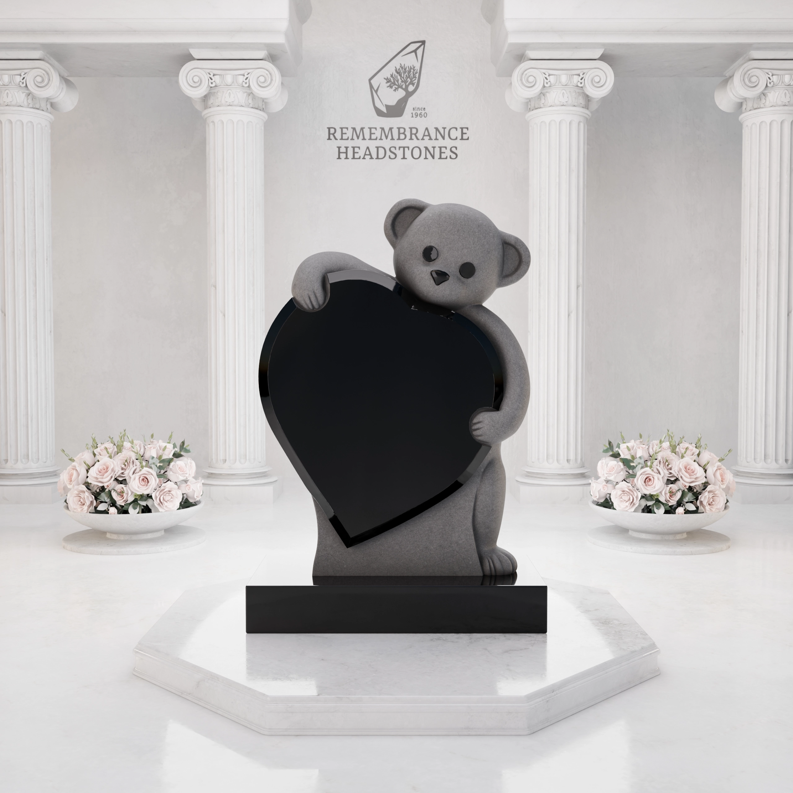 Premium Teddy Bear Heart Child Memorial view 3