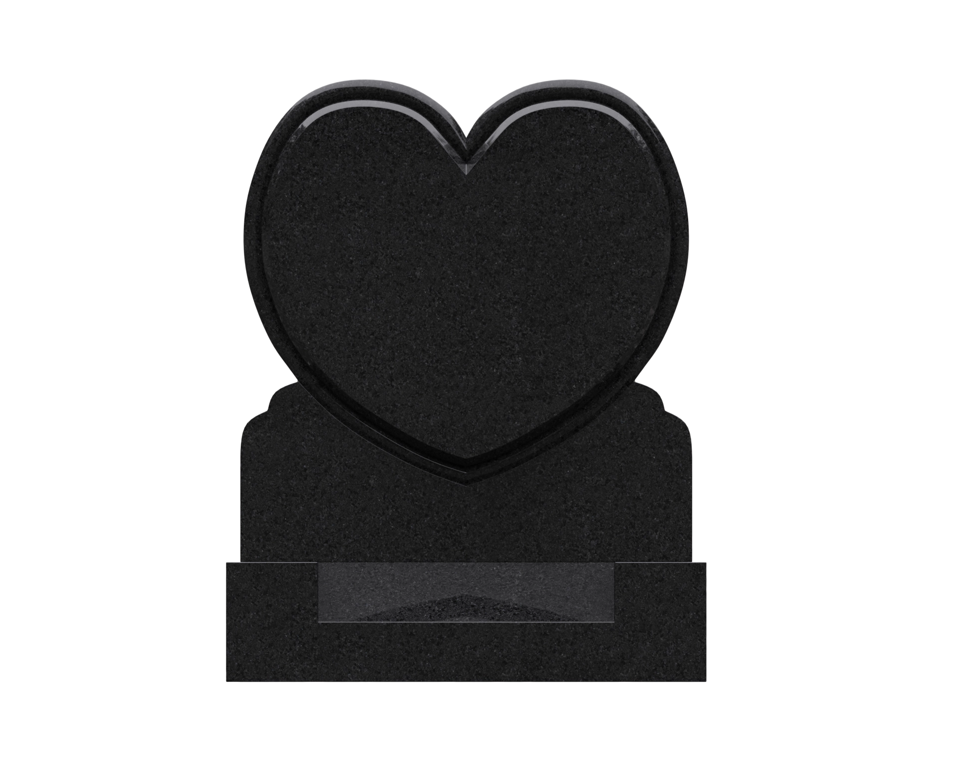 Luxury Heart Shape Upright Monument view 3
