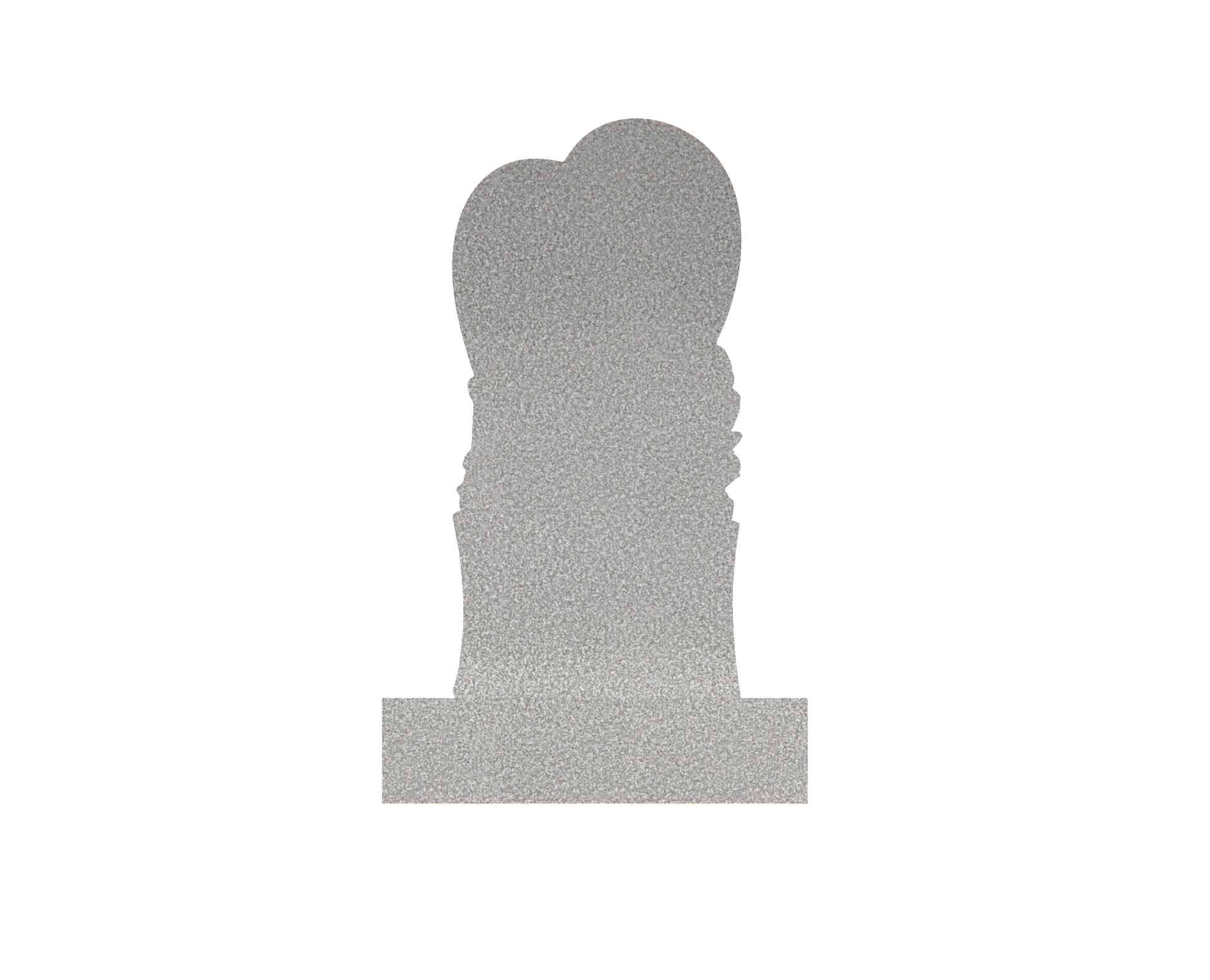 Premium Upright Granite Headstone — Sculpted Double-Heart on Draped Pedestal view 2