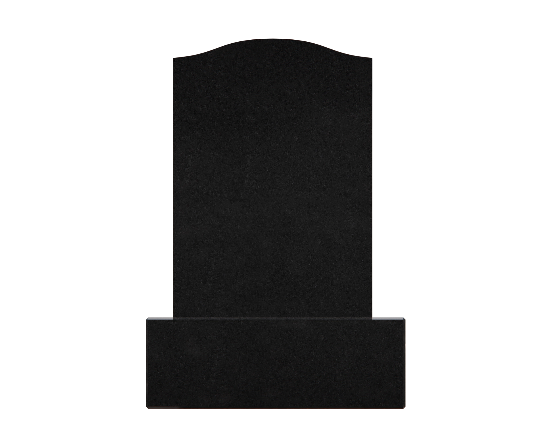 Premium Upright Granite Headstone — Arched Tablet, Virgin Mary Medallion view 2