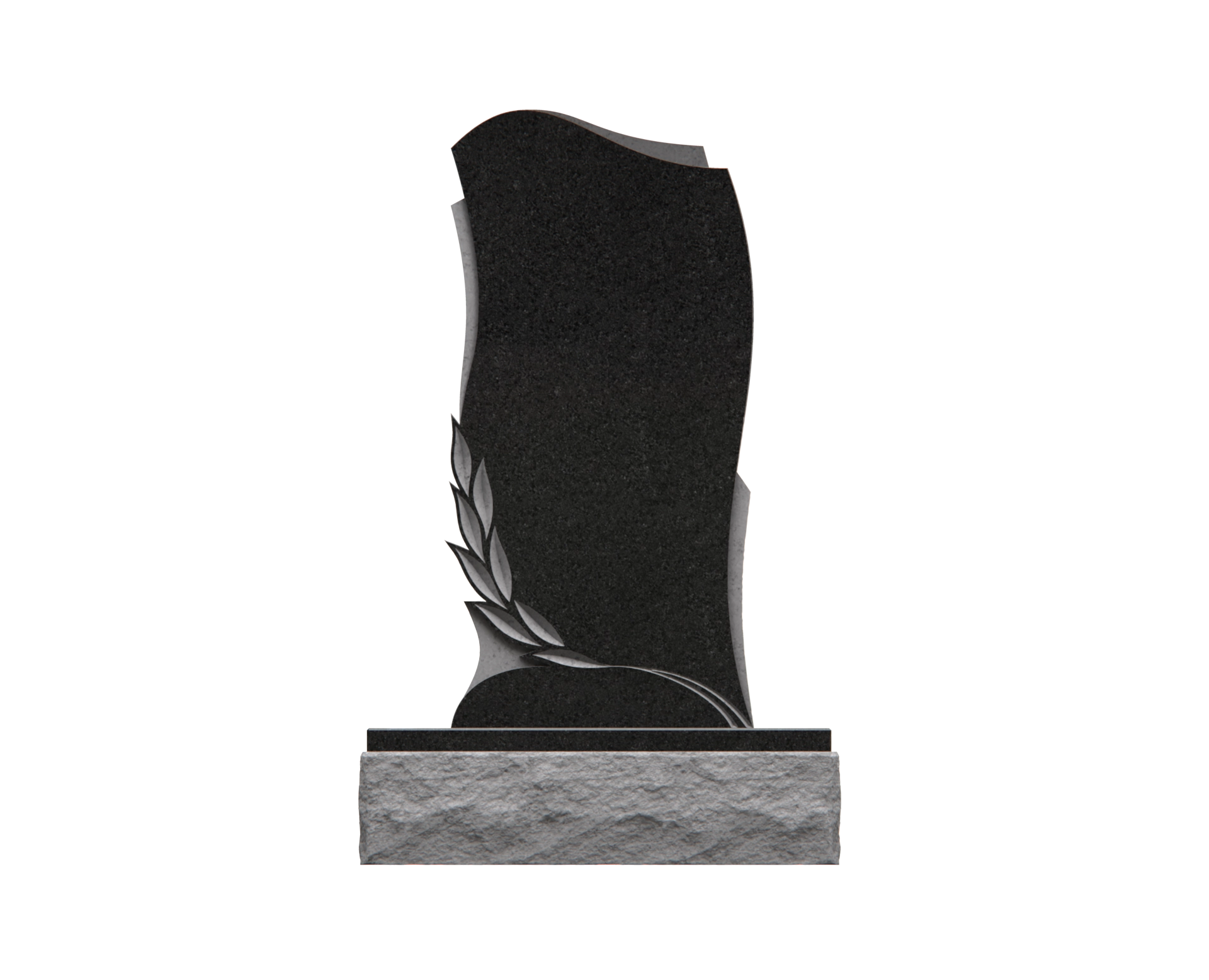 Luxury Upright Granite Monument — Moon & Lily view 3