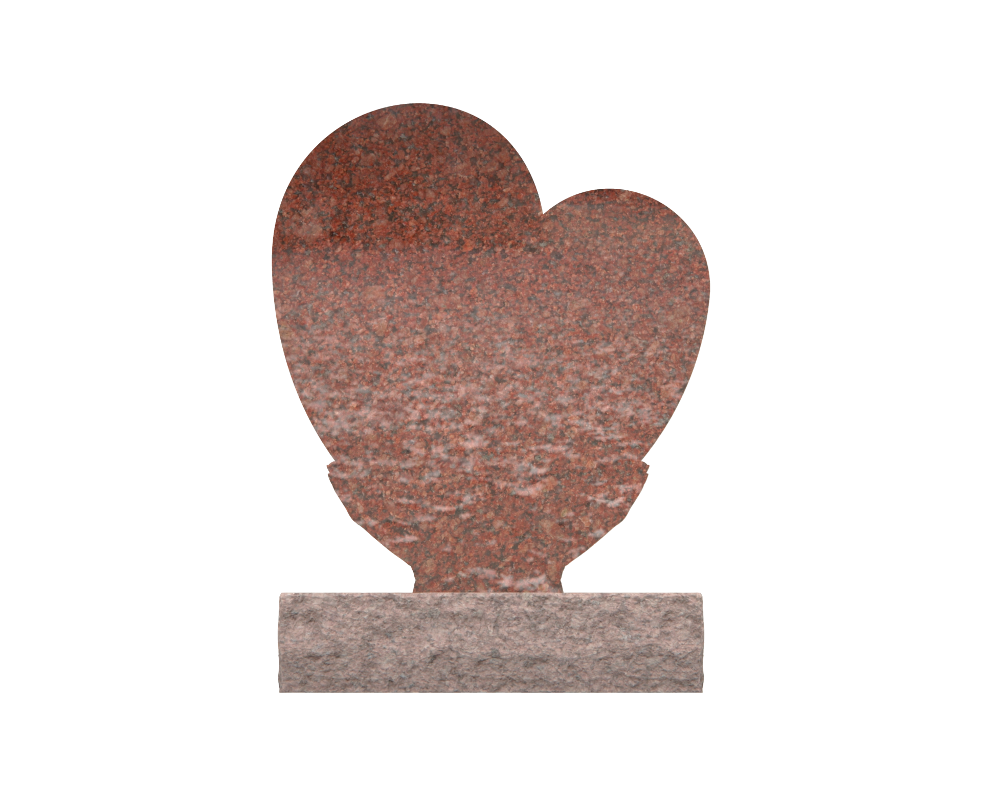 Luxury Heart-Shaped Granite Monument — Sculpted Hands Base & Ballerina Engraving view 2
