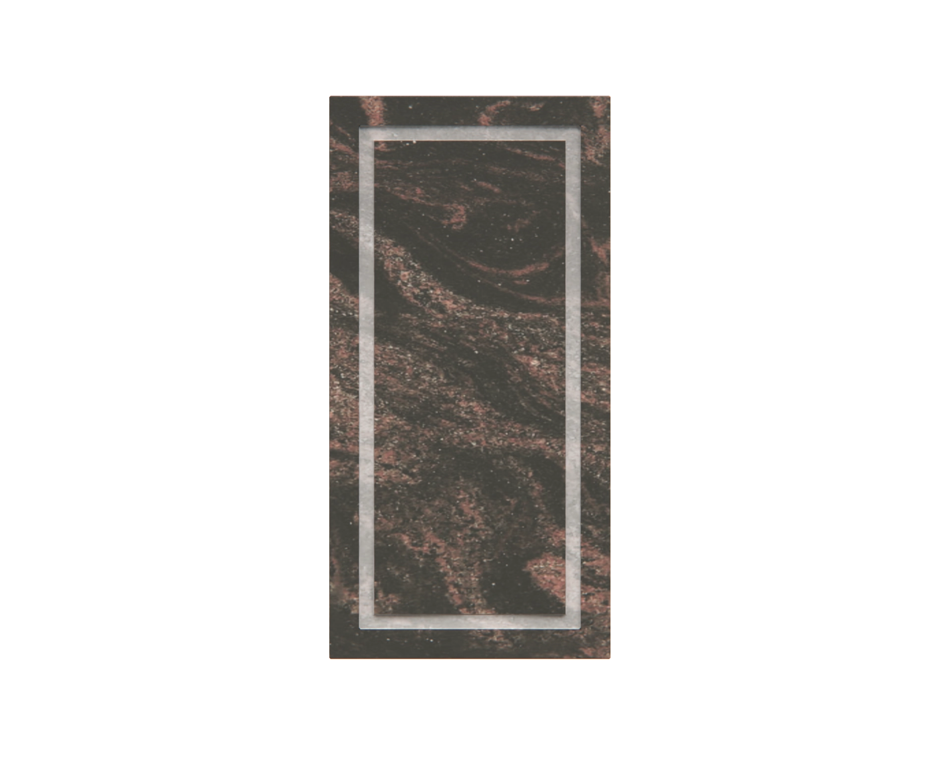Luxury Granite Cemetery Vase with Engraved Border Panel view 2