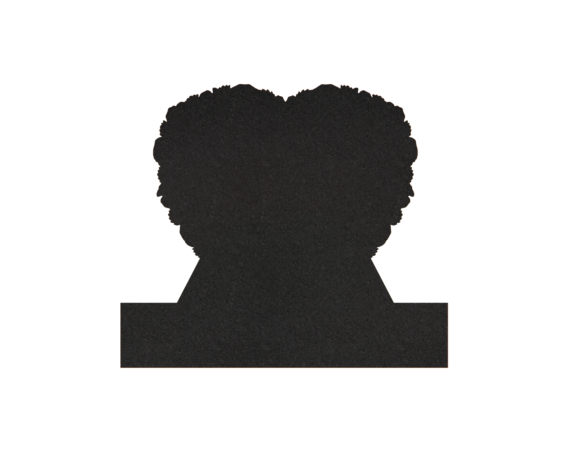 Luxury Heart-Shaped Granite Headstone — Rose Wreath & Butterfly view 2