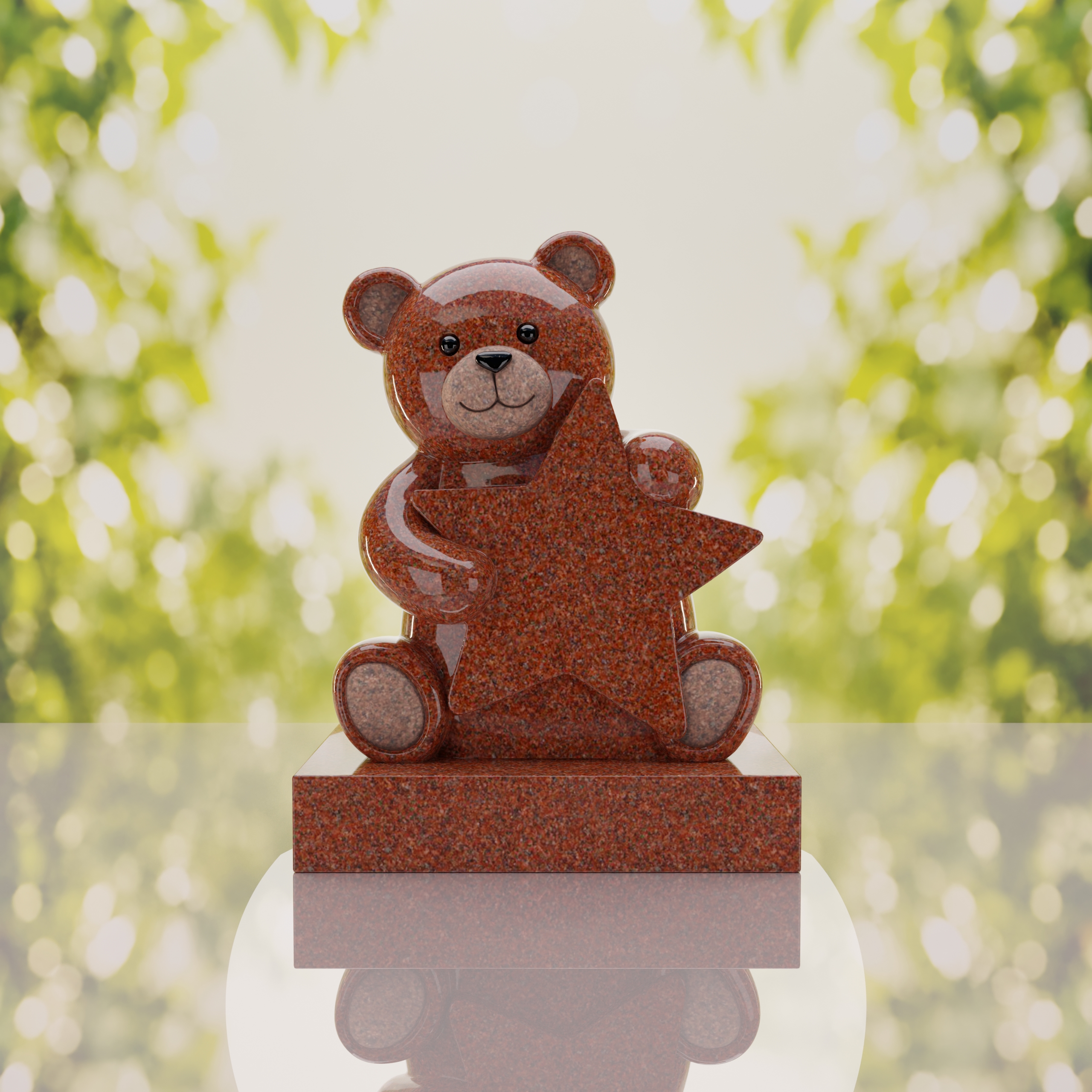 Teddy Bear Star Child Headstone thumbnail 2