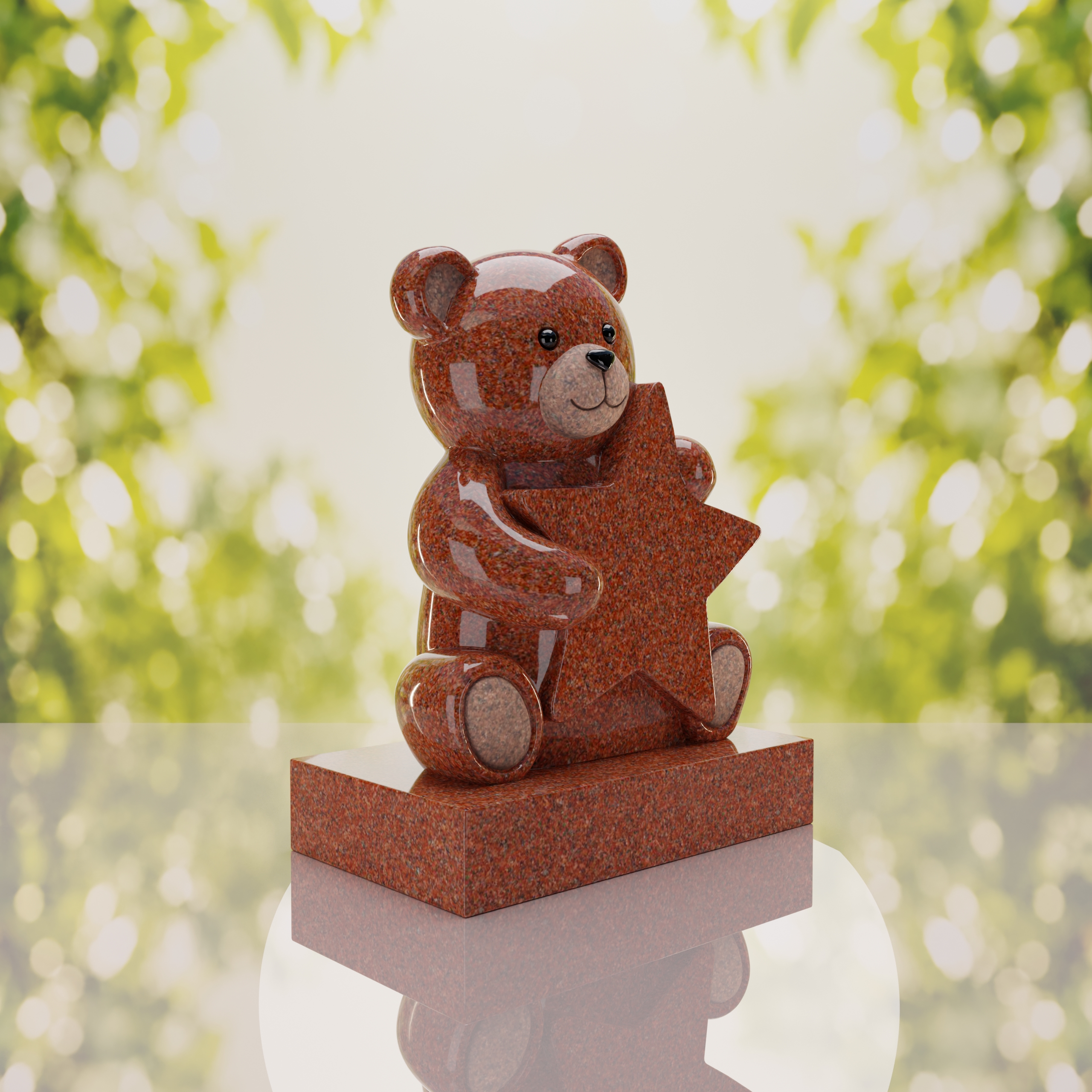 Teddy Bear Star Child Headstone