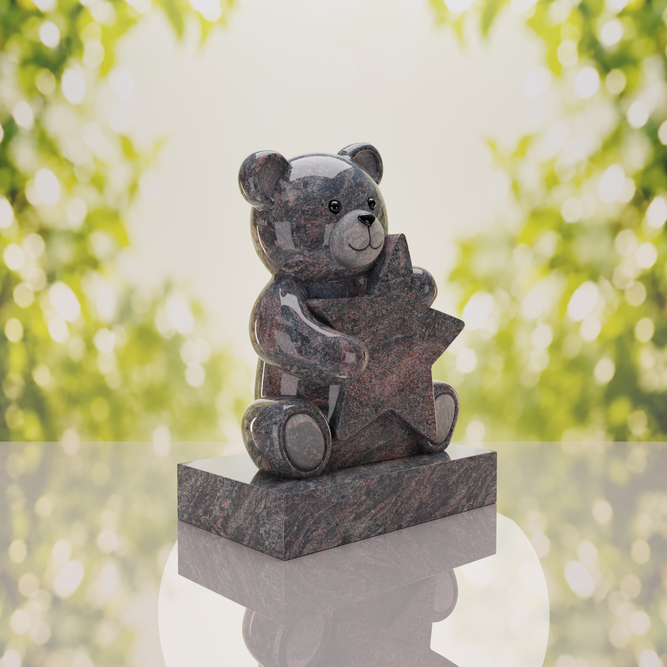 Teddy Bear Star Child Headstone thumbnail 4