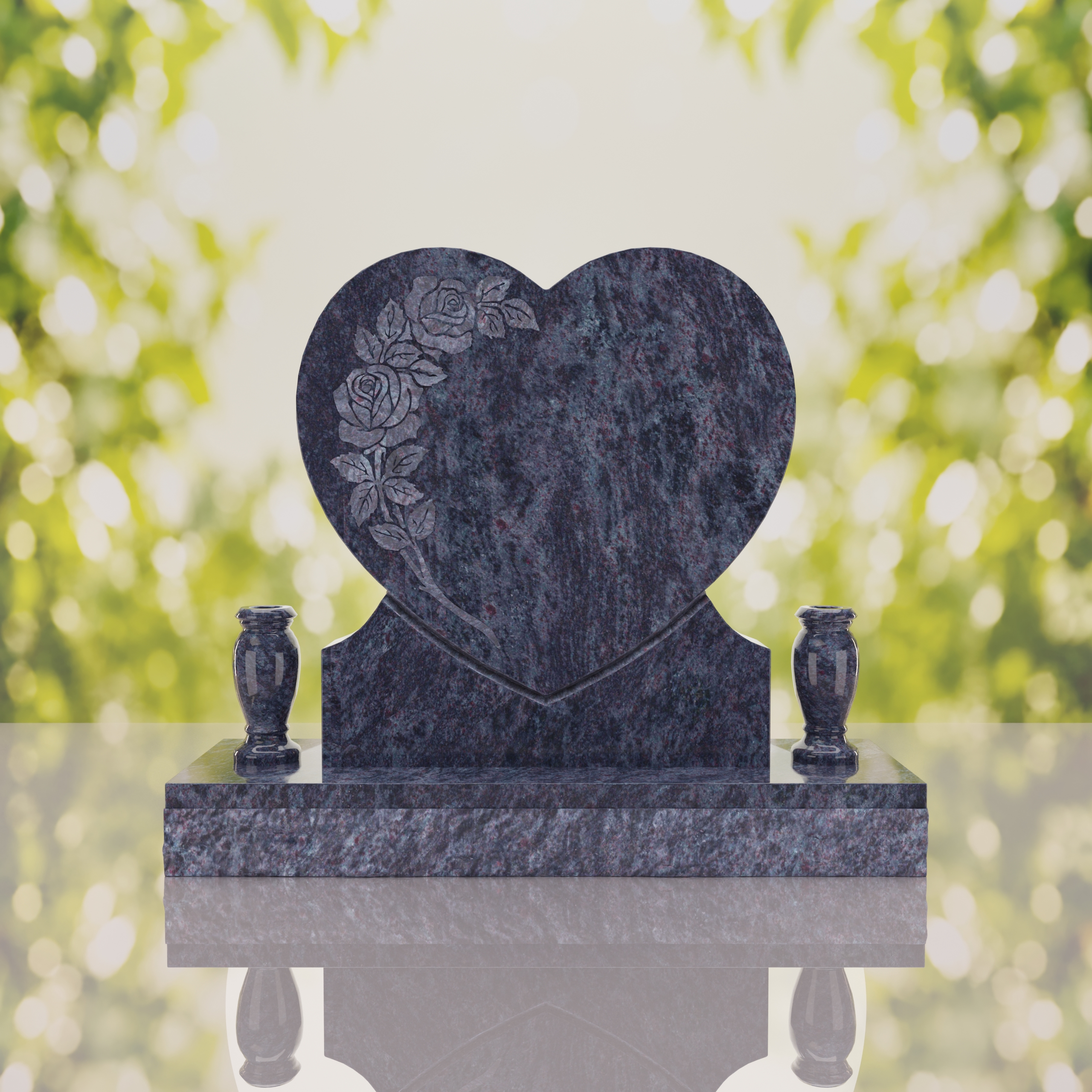 Rose Heart Headstone thumbnail 14