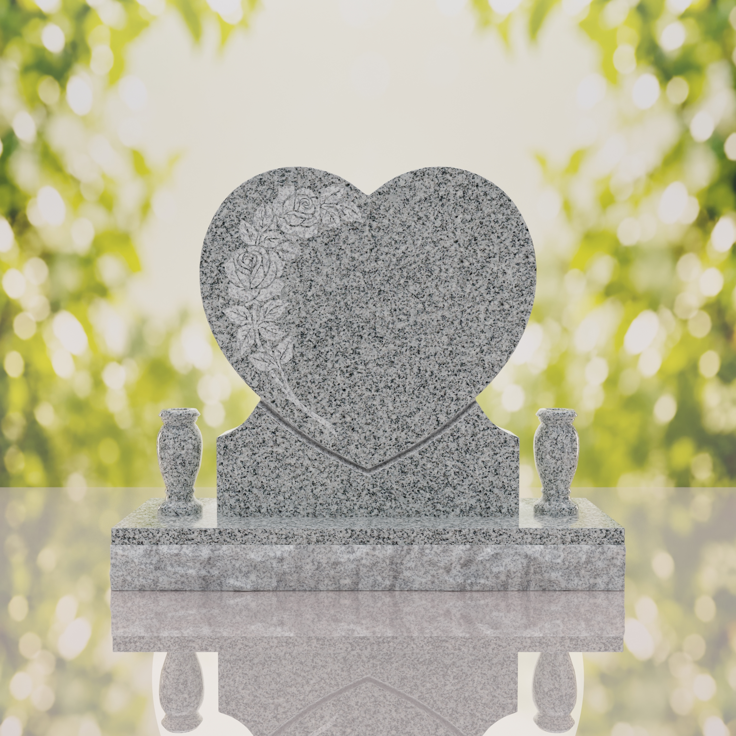 Rose Heart Headstone thumbnail 8