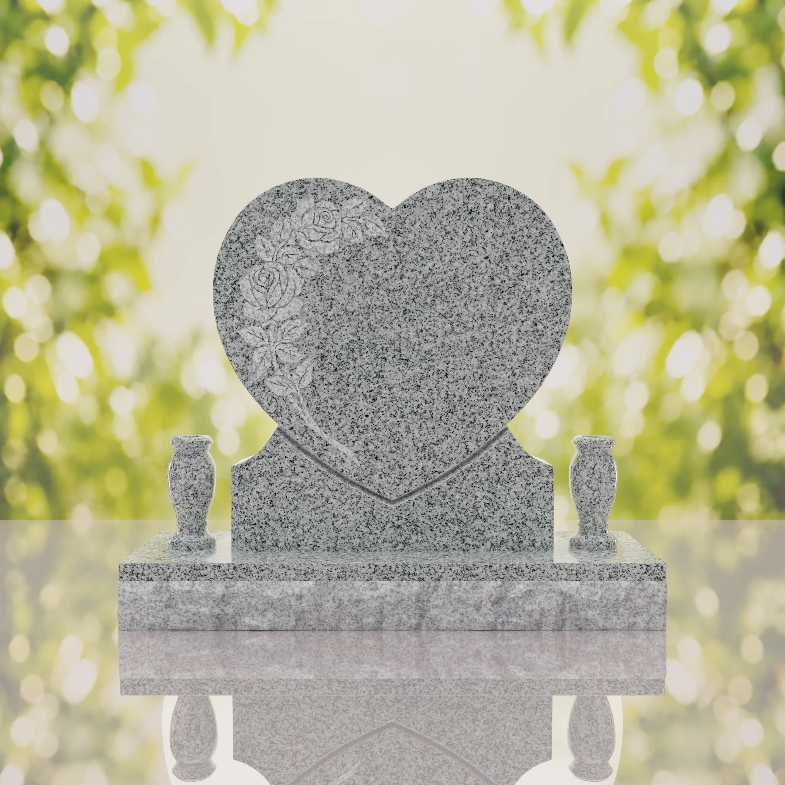 Rose Heart Headstone thumbnail 8