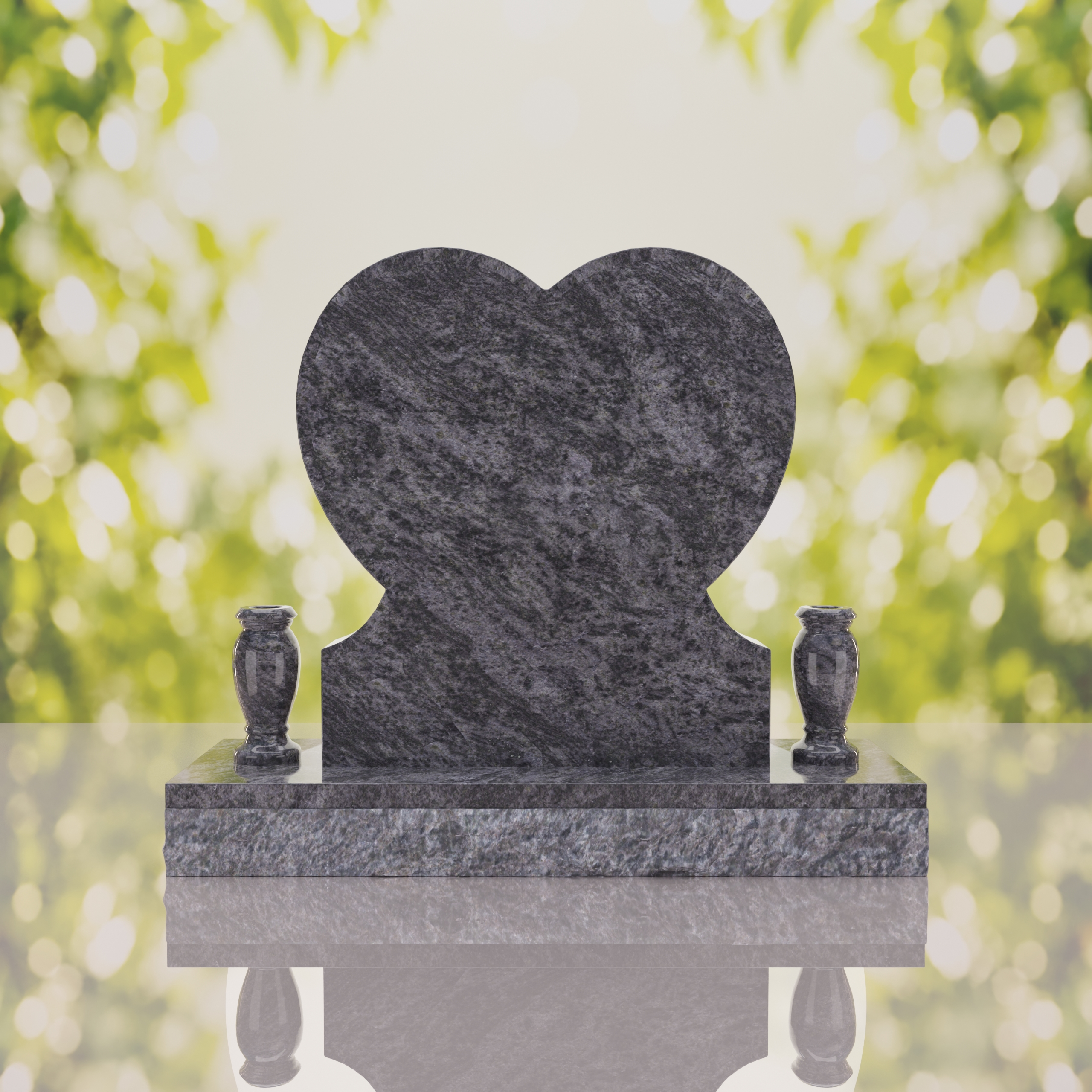 Rose Heart Headstone thumbnail 4