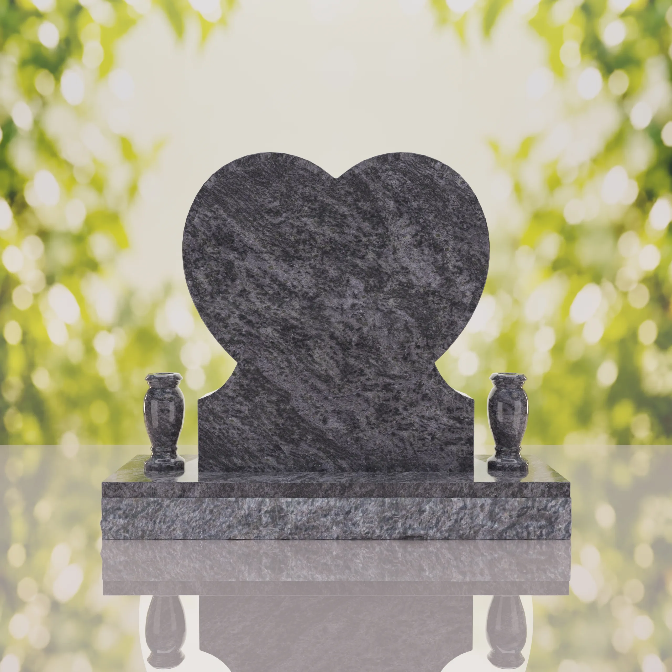Rose Heart Headstone thumbnail 4