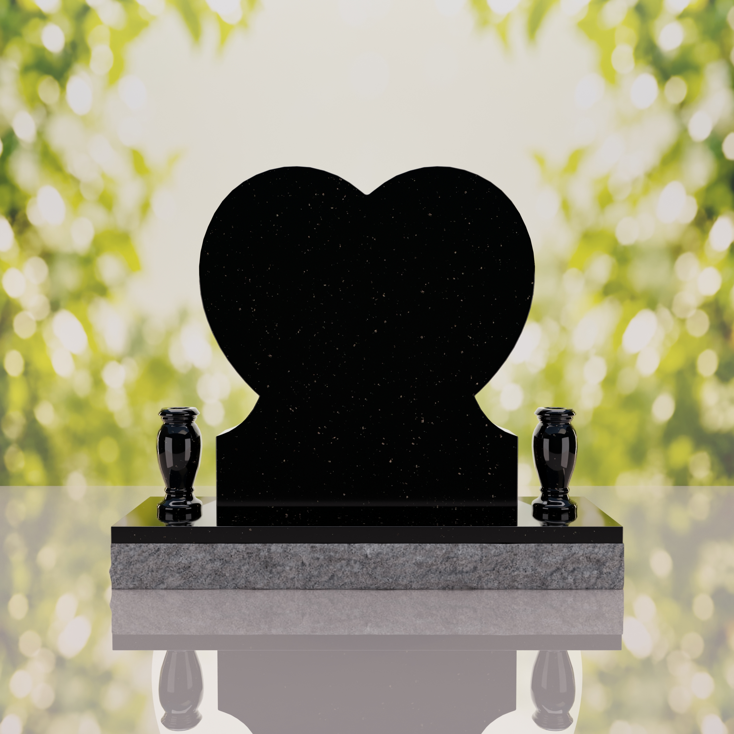 Rose Heart Headstone thumbnail 6