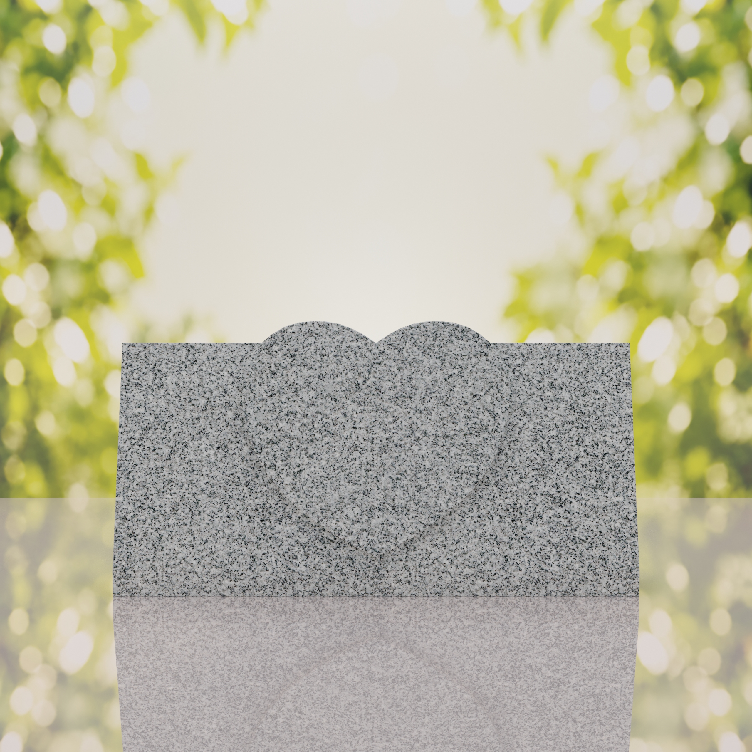 Companion Slant Granite Headstone with Raised Heart Accent thumbnail 8