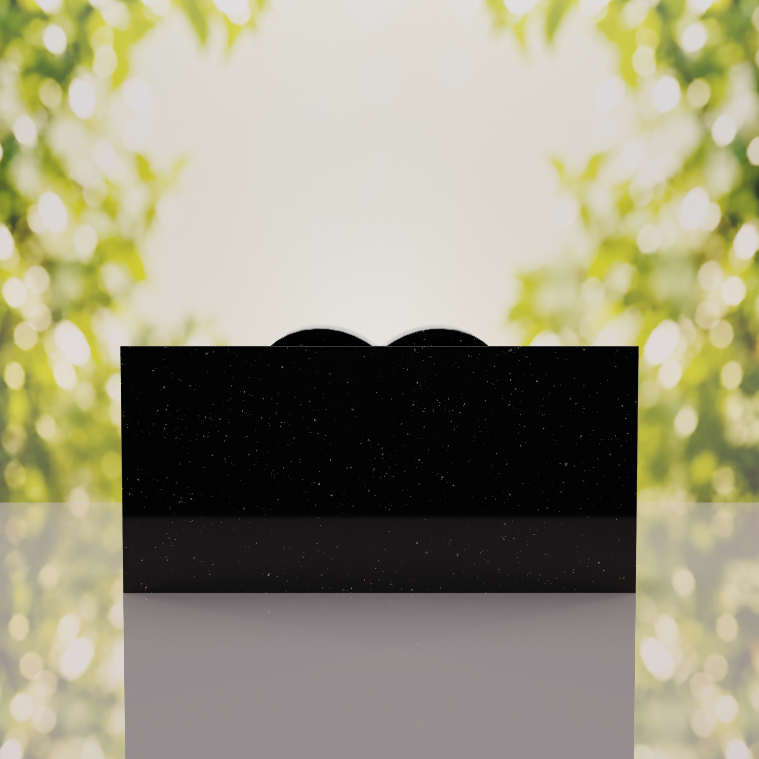 Companion Slant Granite Headstone with Raised Heart Accent thumbnail 6