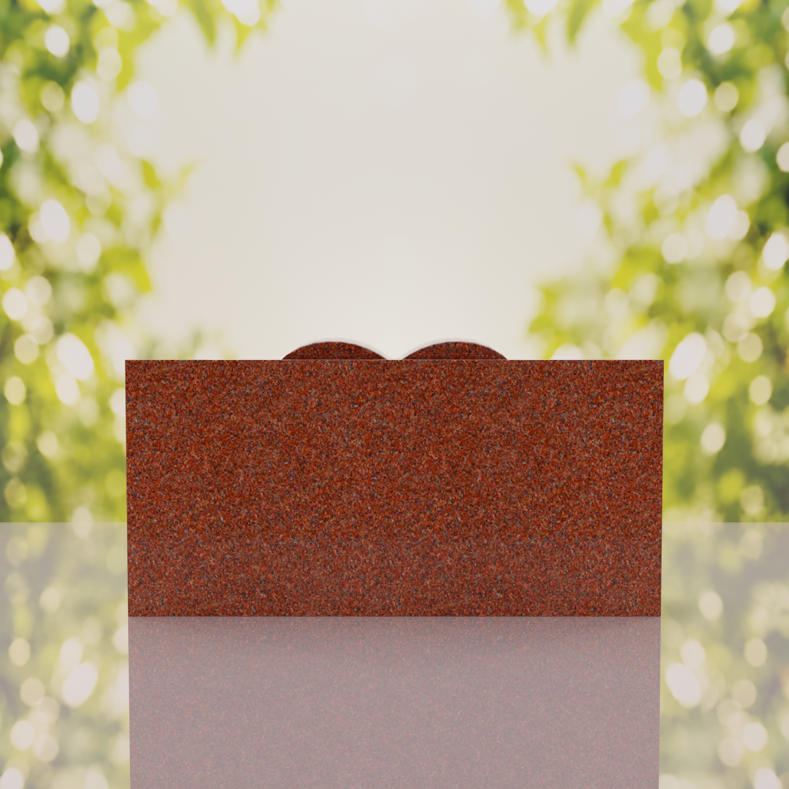 Companion Slant Granite Headstone with Raised Heart Accent thumbnail 15
