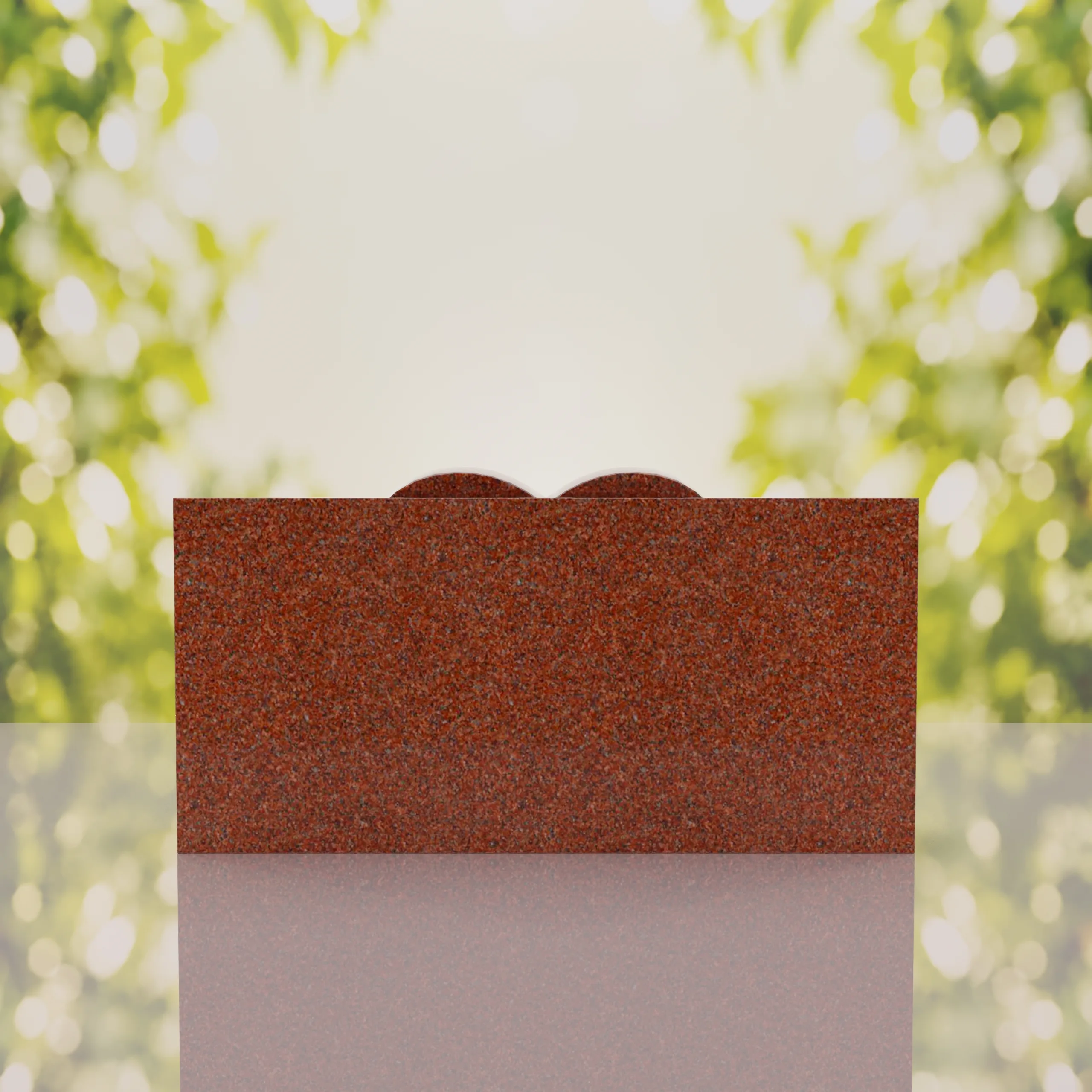 Companion Slant Granite Headstone with Raised Heart Accent thumbnail 15