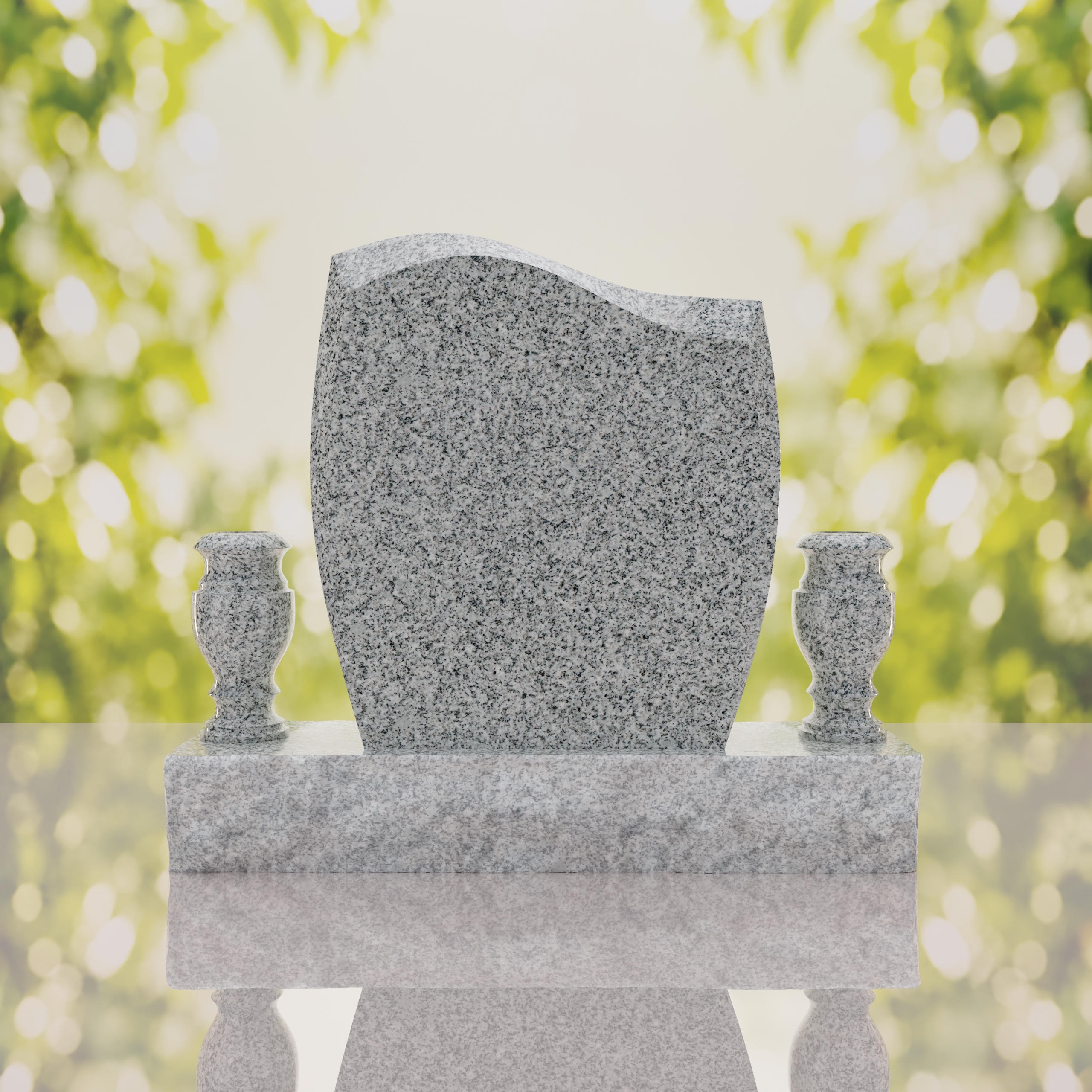 Wave Upright Headstone thumbnail 9