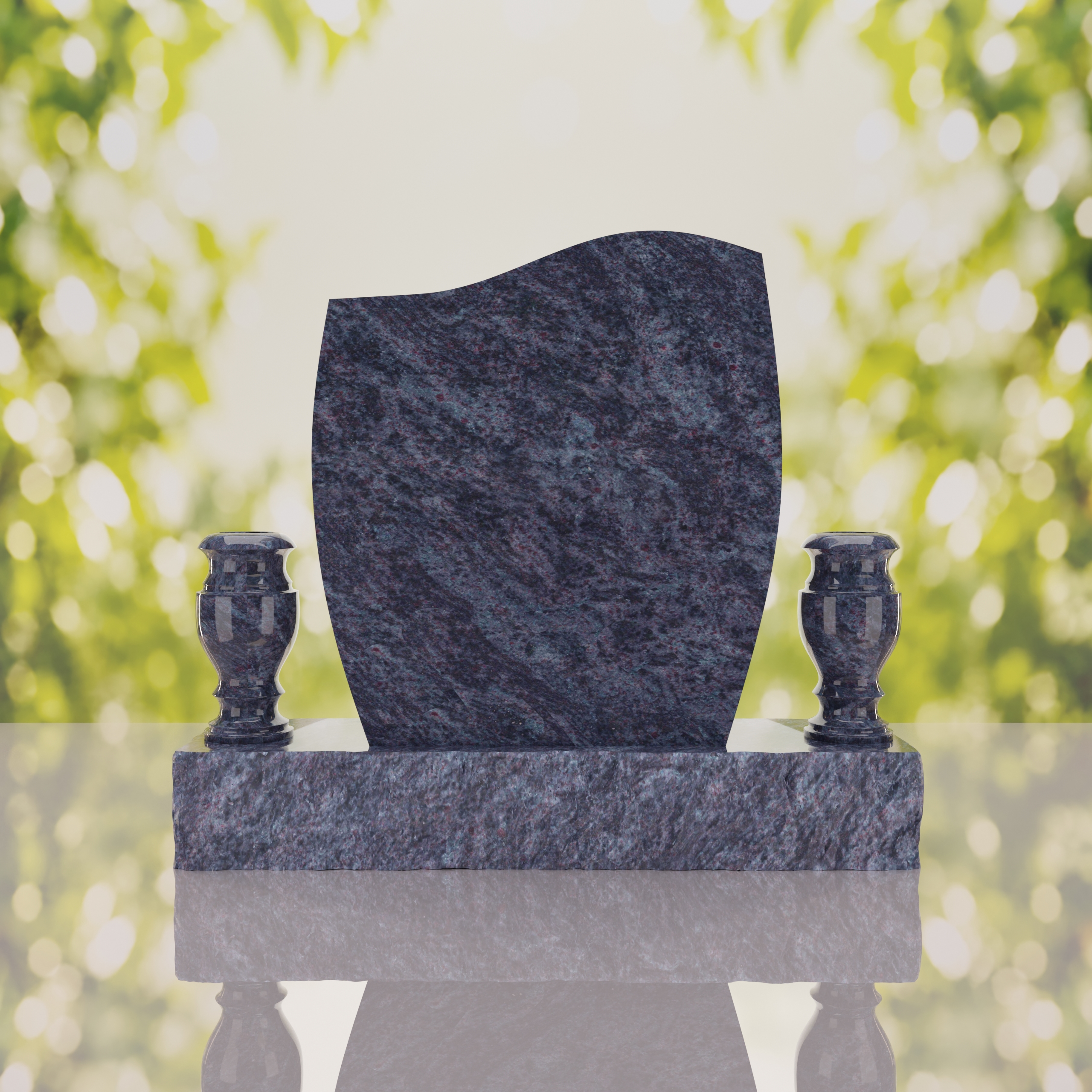 Wave Upright Headstone thumbnail 15