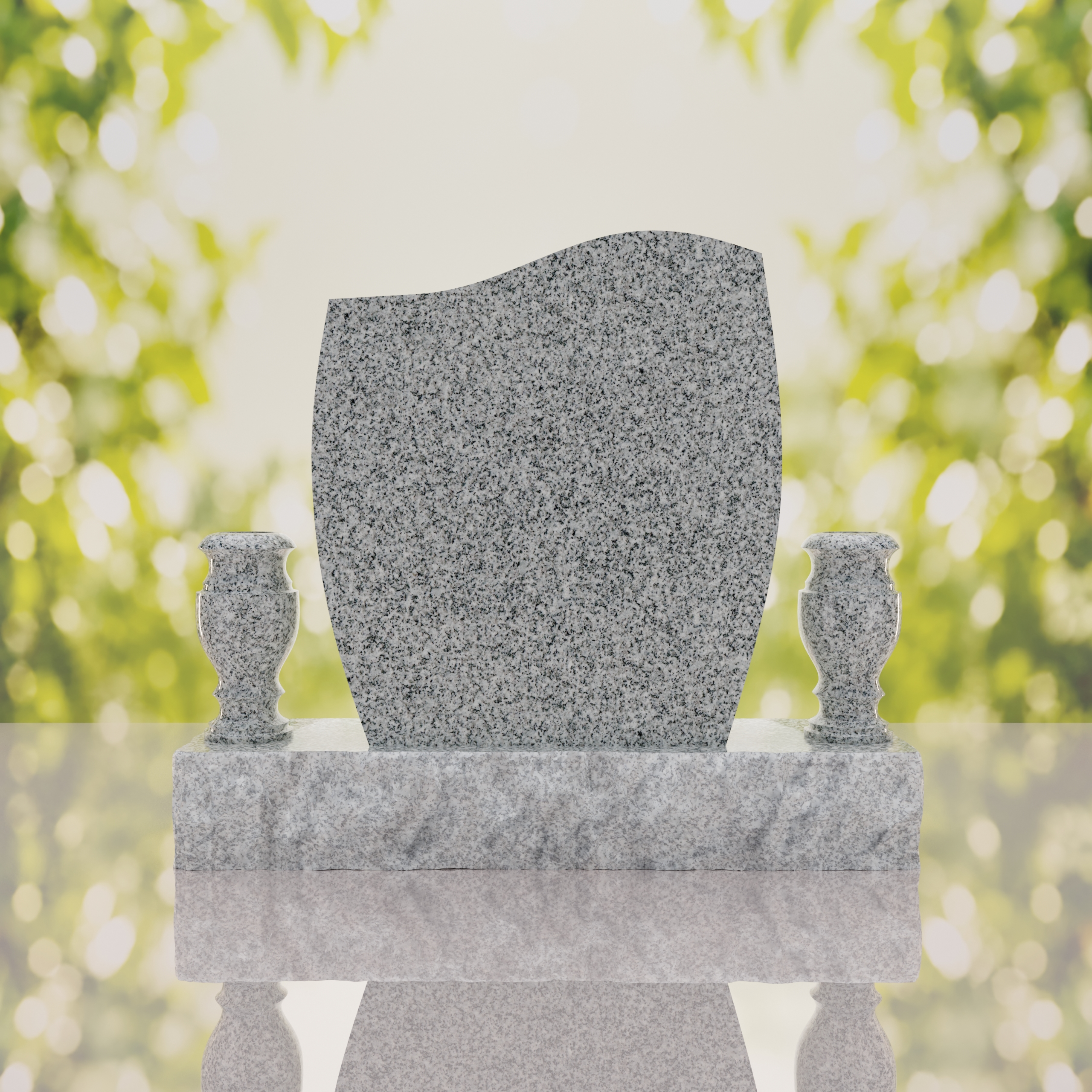 Wave Upright Headstone thumbnail 10