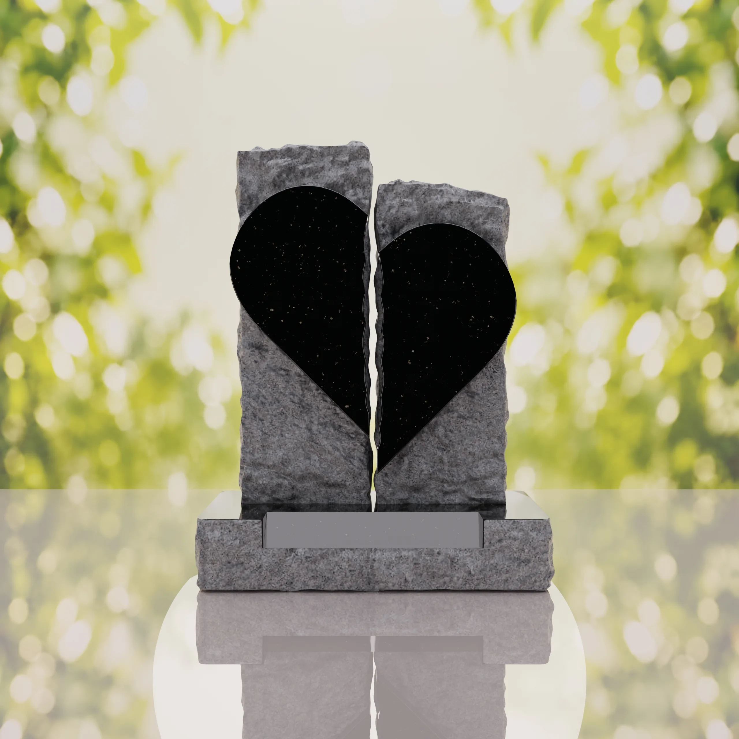 Broken Heart Companion Headstone thumbnail 6