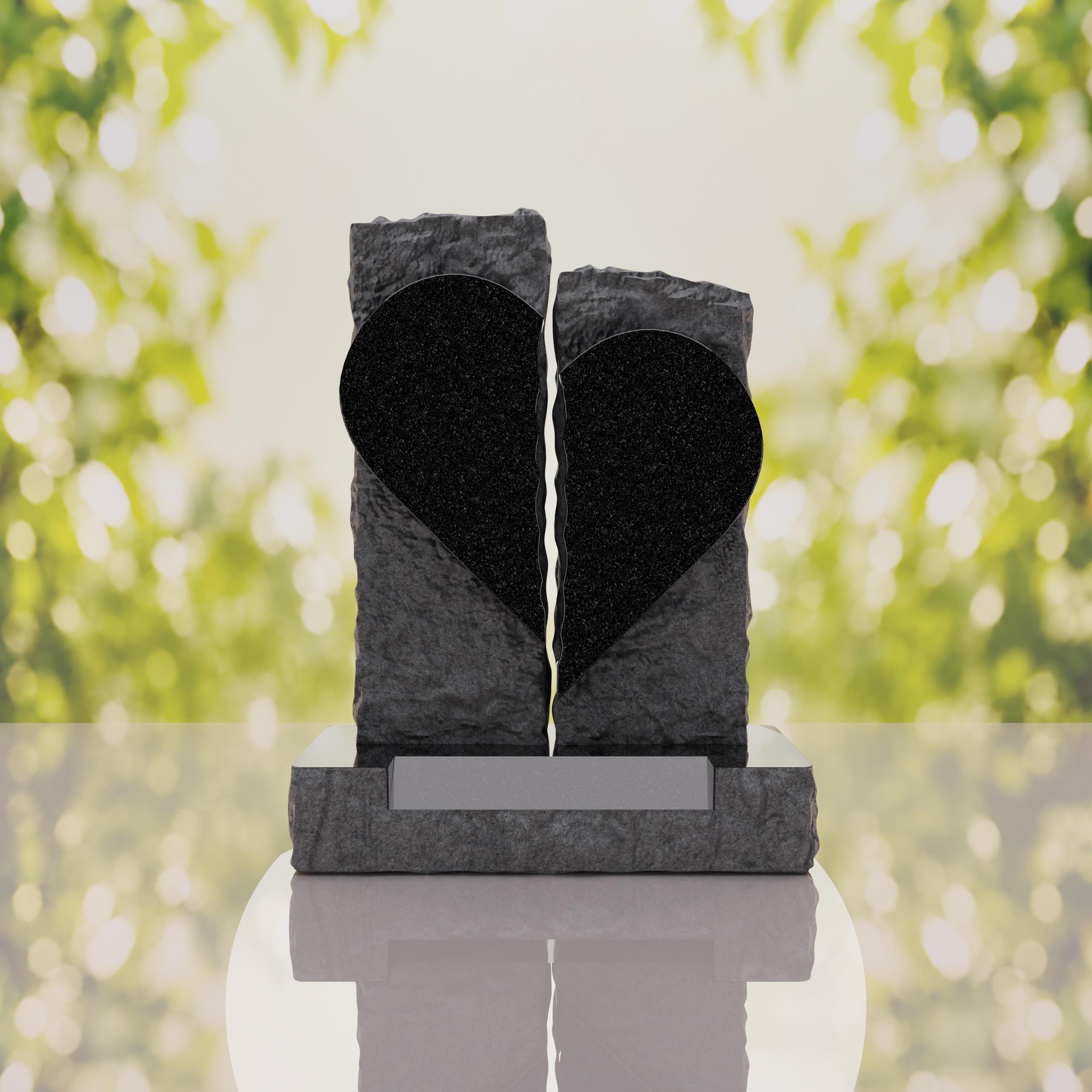 Broken Heart Companion Headstone thumbnail 12