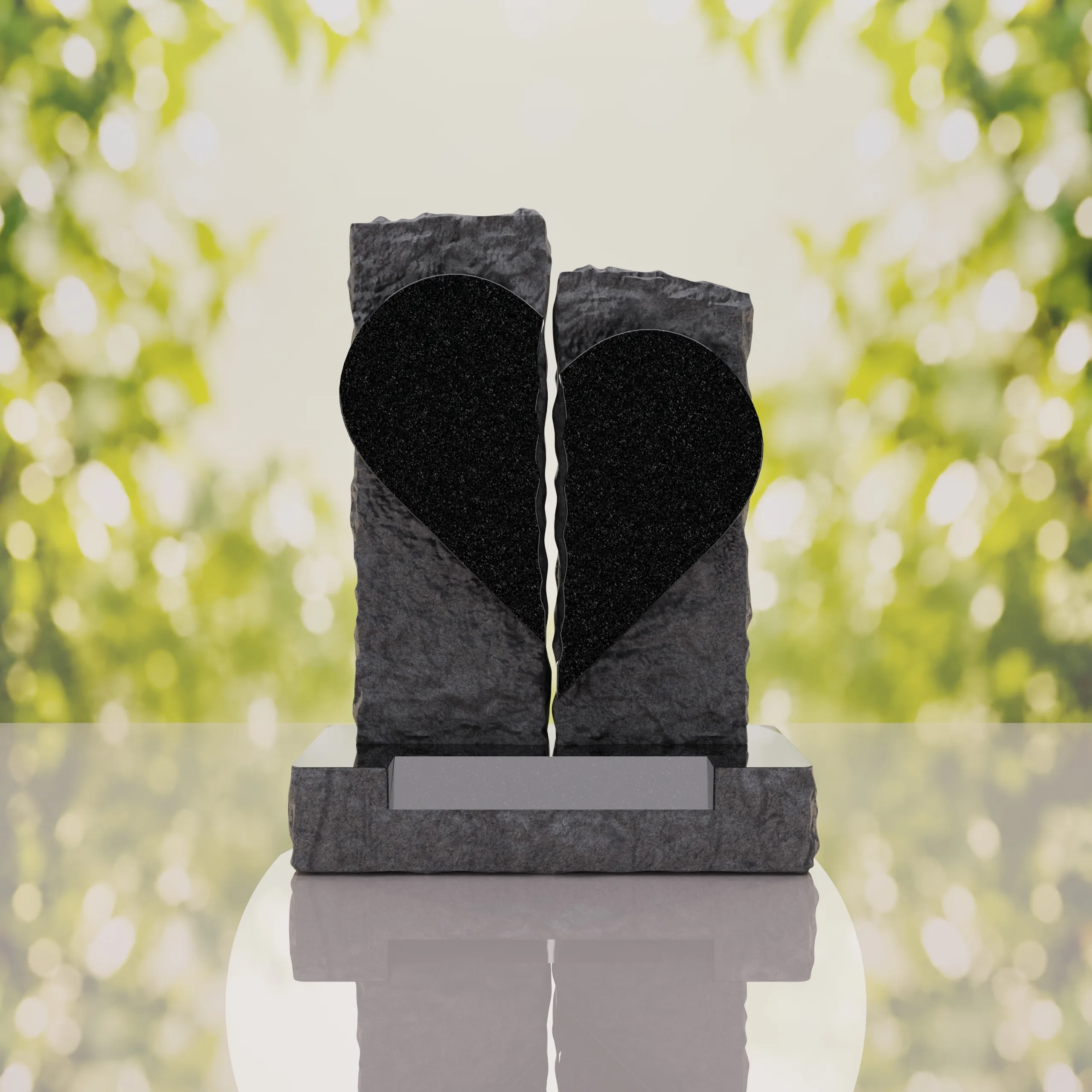 Broken Heart Companion Headstone thumbnail 12