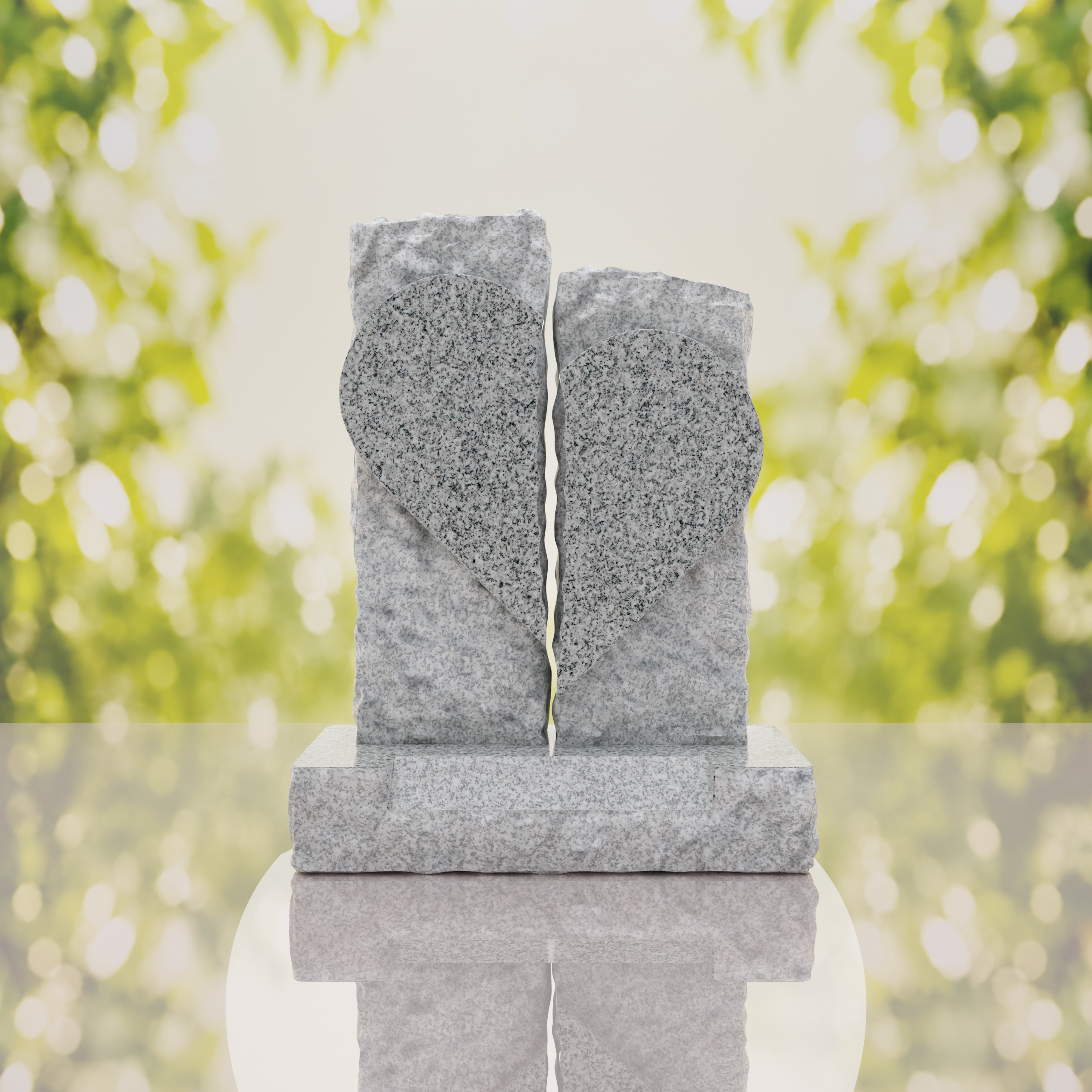 Broken Heart Companion Headstone thumbnail 9