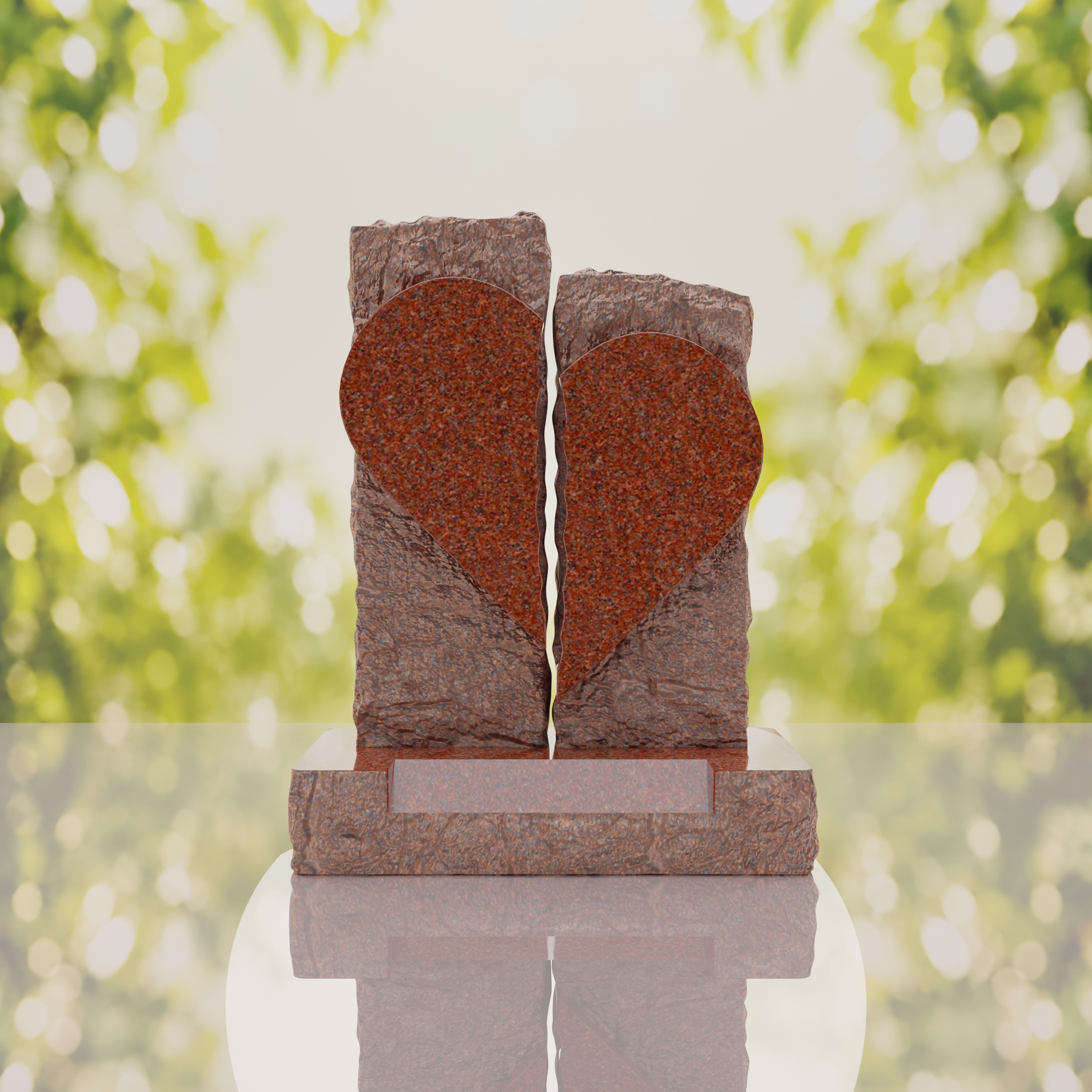 Broken Heart Companion Headstone thumbnail 15